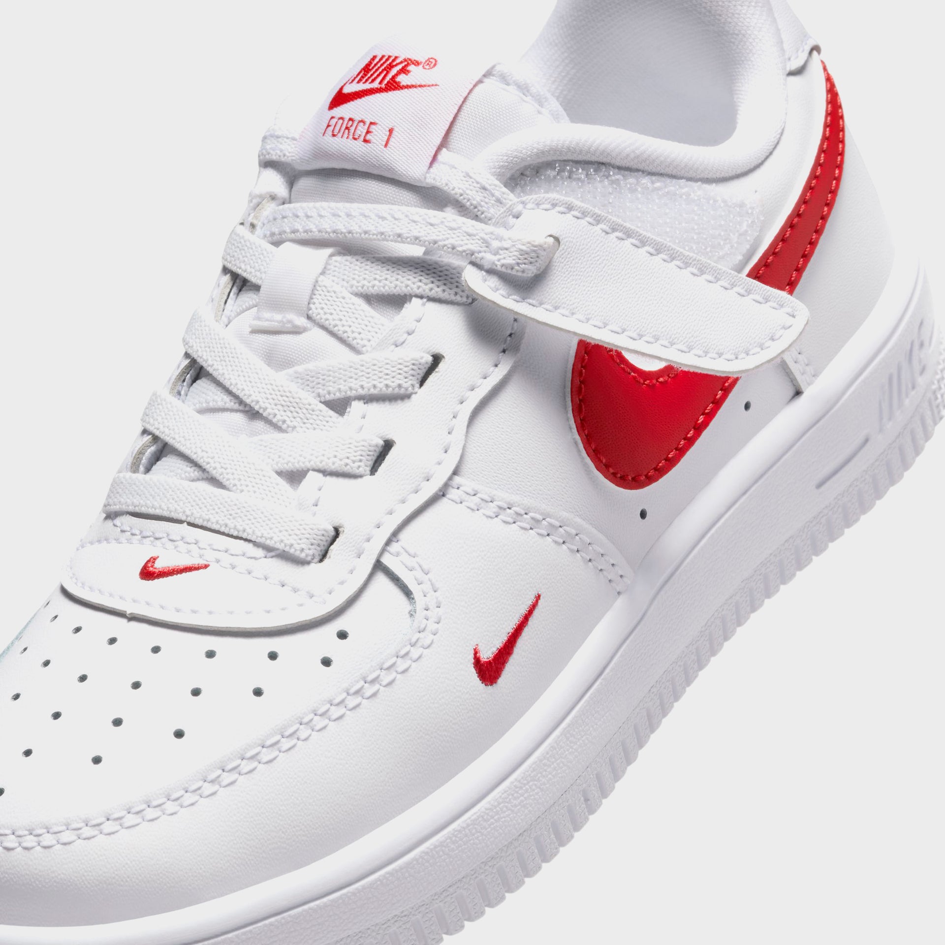 Nike PS Force 1 Low Easyon Stretch Lace Casual - White / University Red