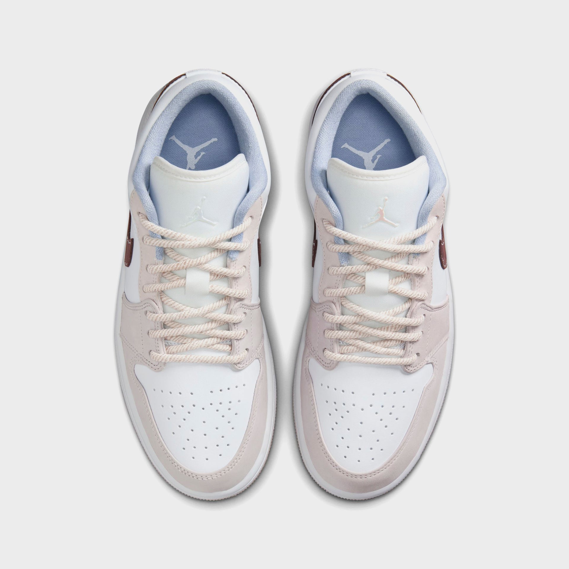 Nike WMNS Air Jordan 1 Low - White / Light Soft Pink / Ironstone