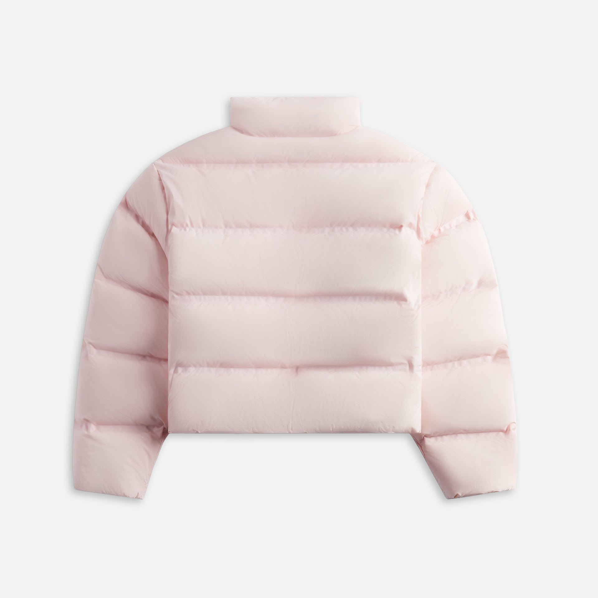 Alexander Wang Jacquard Channel Cropped Puffer with Reflective Logo in Light Pink