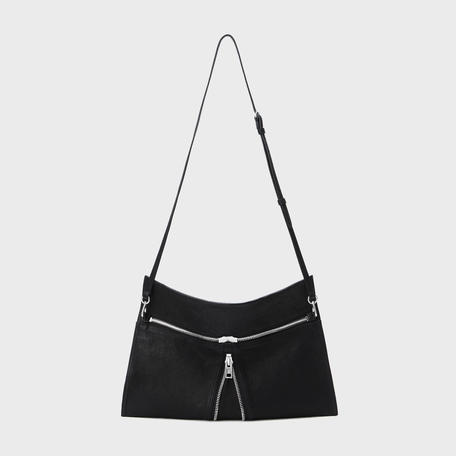 Alexander Wang Geo Medium Hobo with Strap - Black