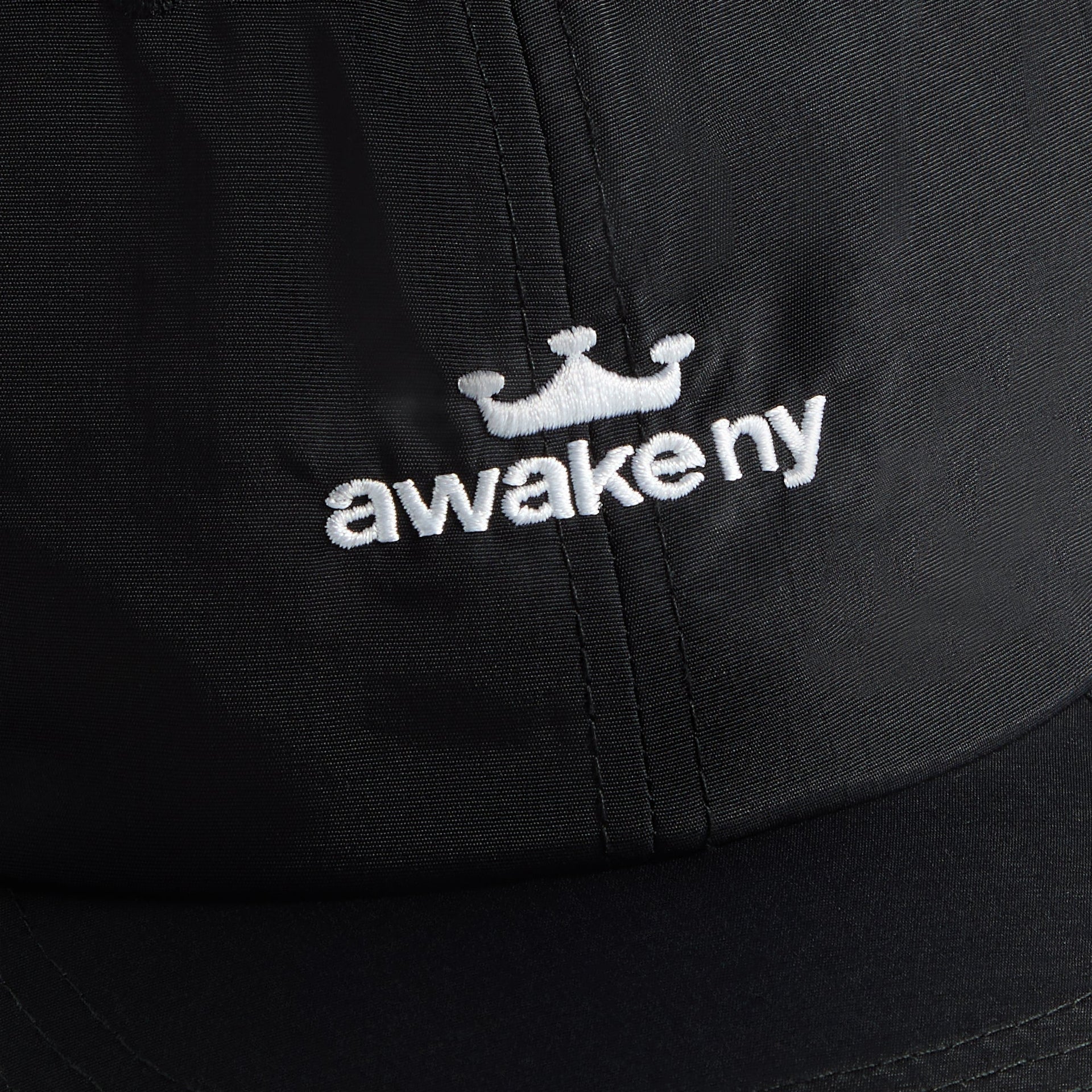 Awake NY Logo Nylon Cap in Black