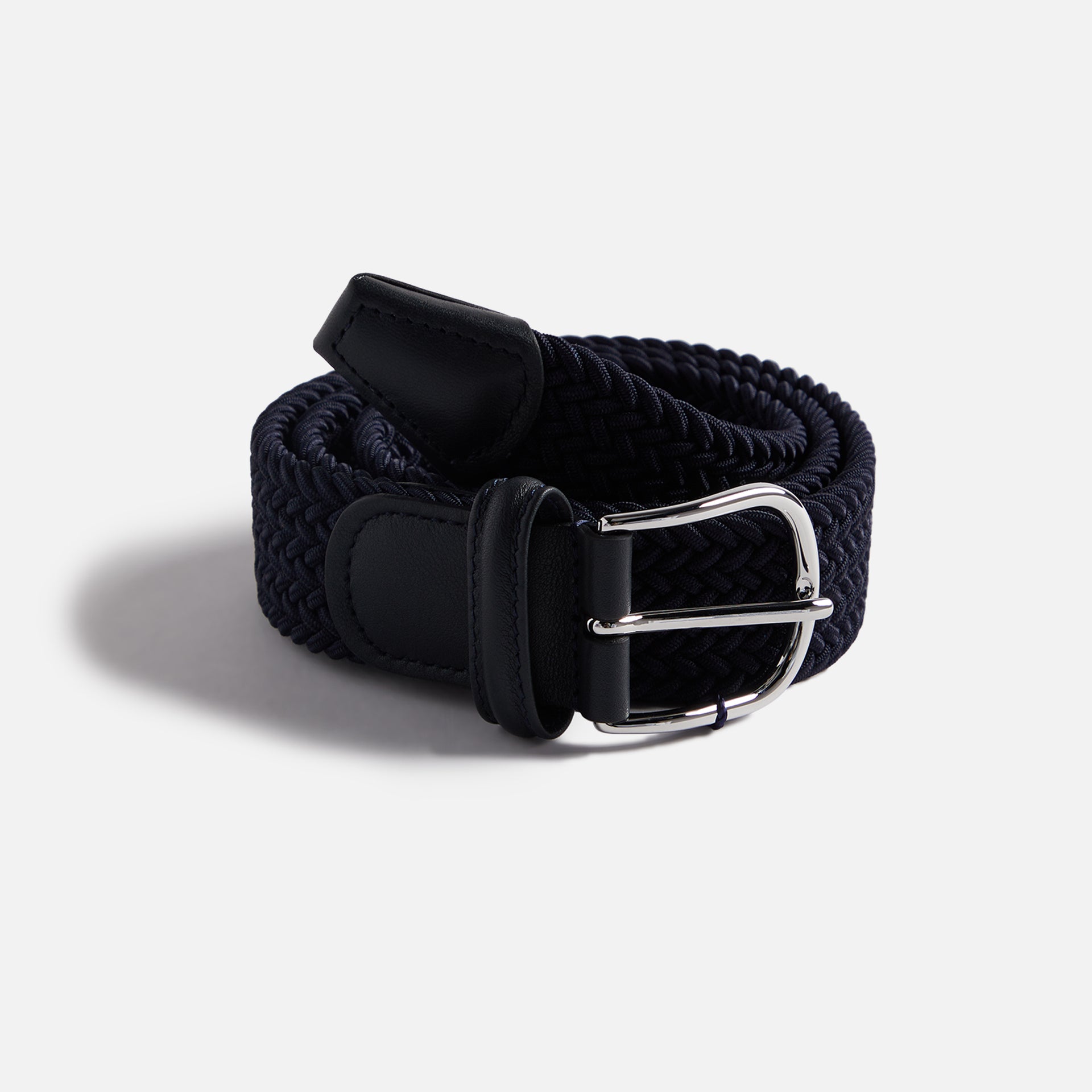 Anderson's Classic Stretch Woven Belt - Navy