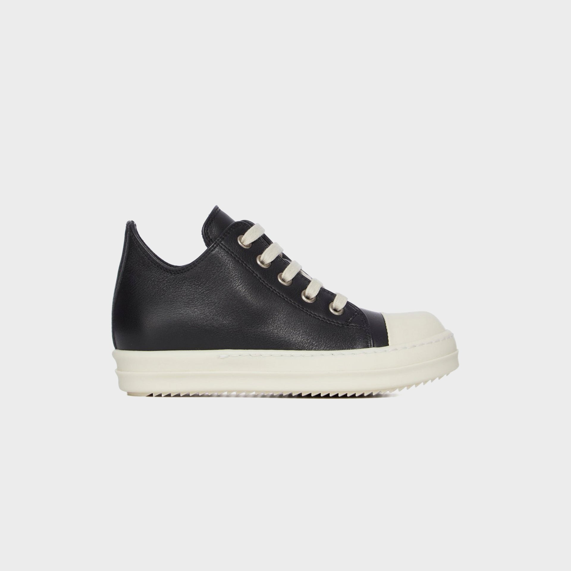 Rick Owens Kids Low Sneakers Scarpe in Pelle - Black / Milk / Milk