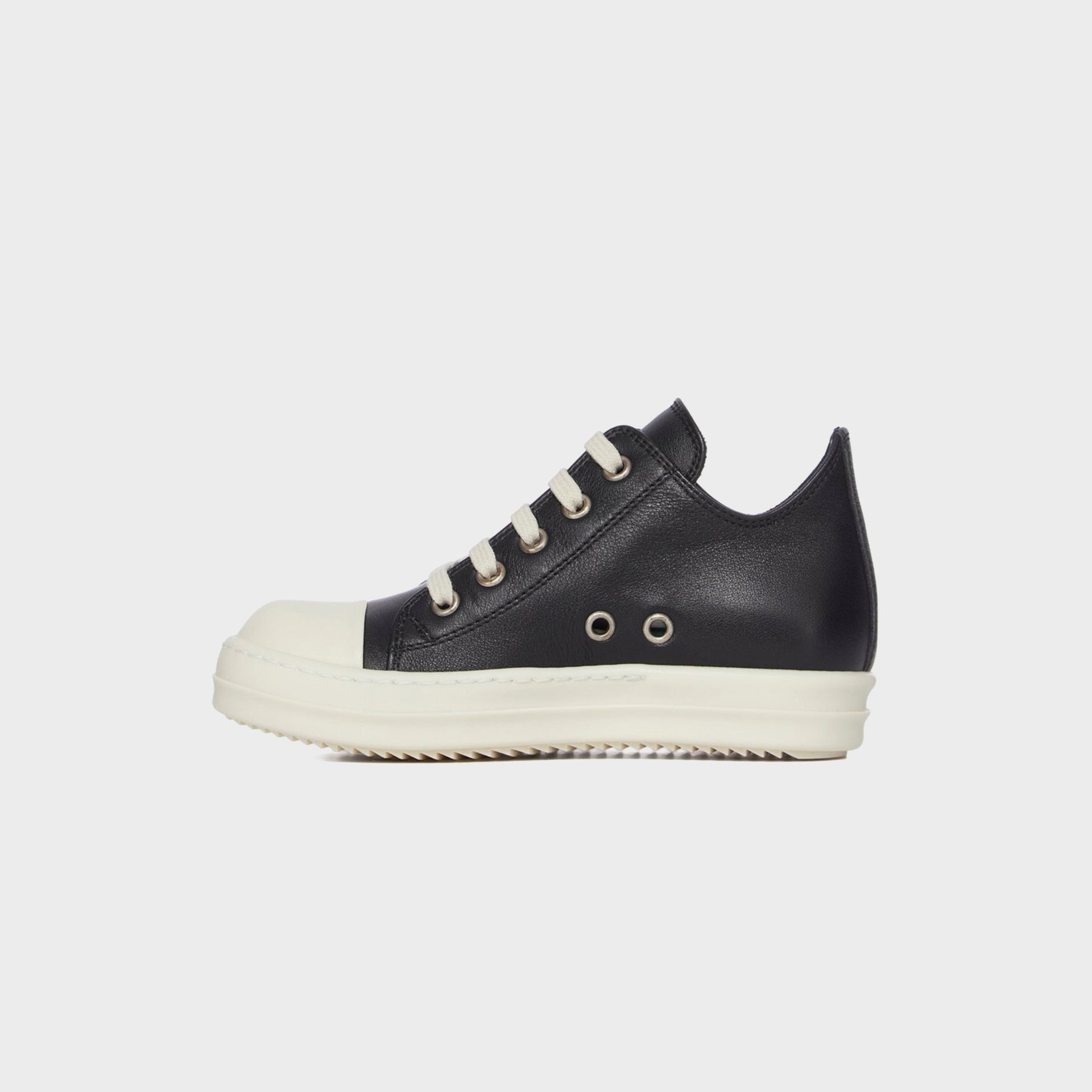 Rick Owens Kids Low Sneakers Scarpe in Pelle - Black / Milk / Milk