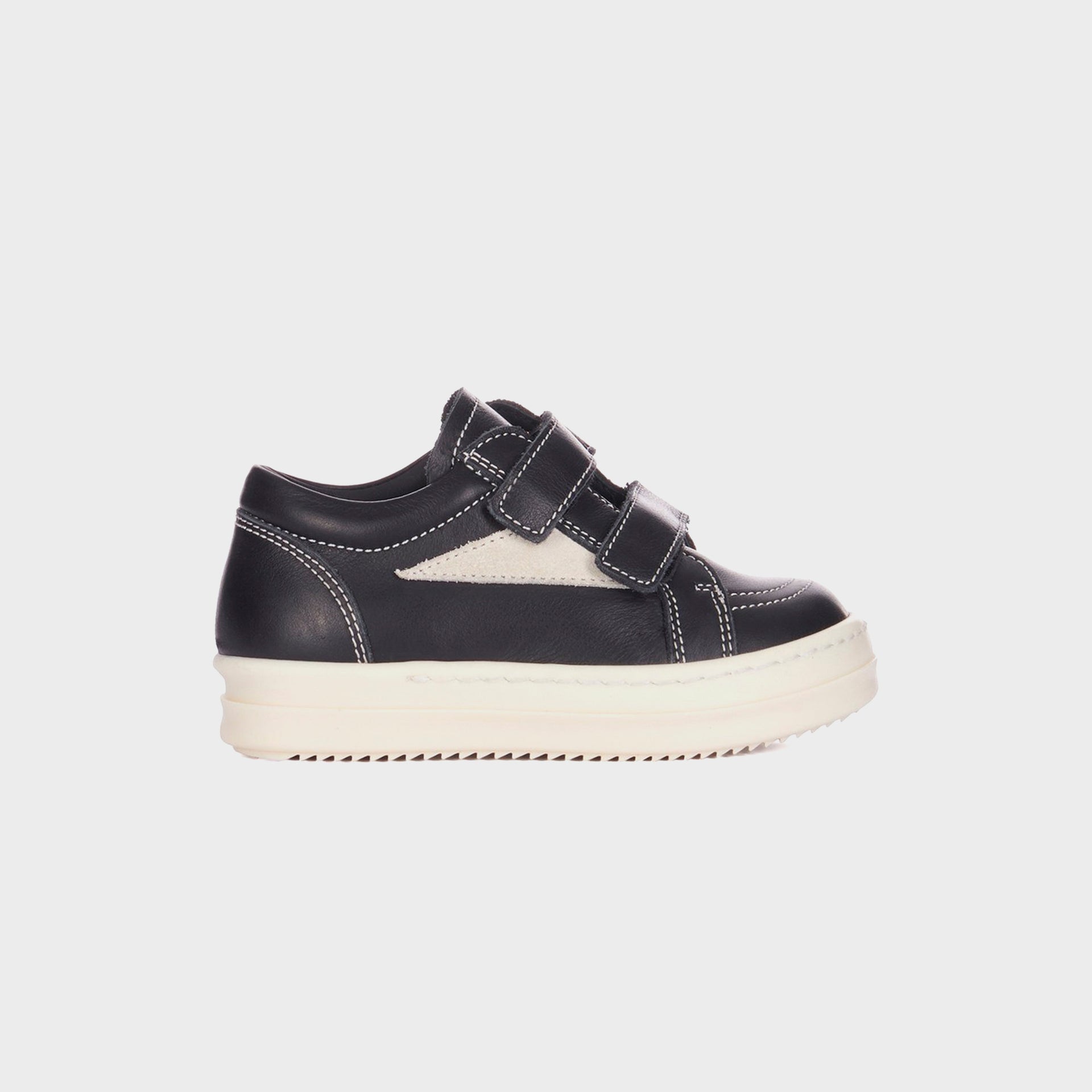 Rick Owens Baby Vintage Sneakers Scarpe in Pelle - Black / Milk / Milk