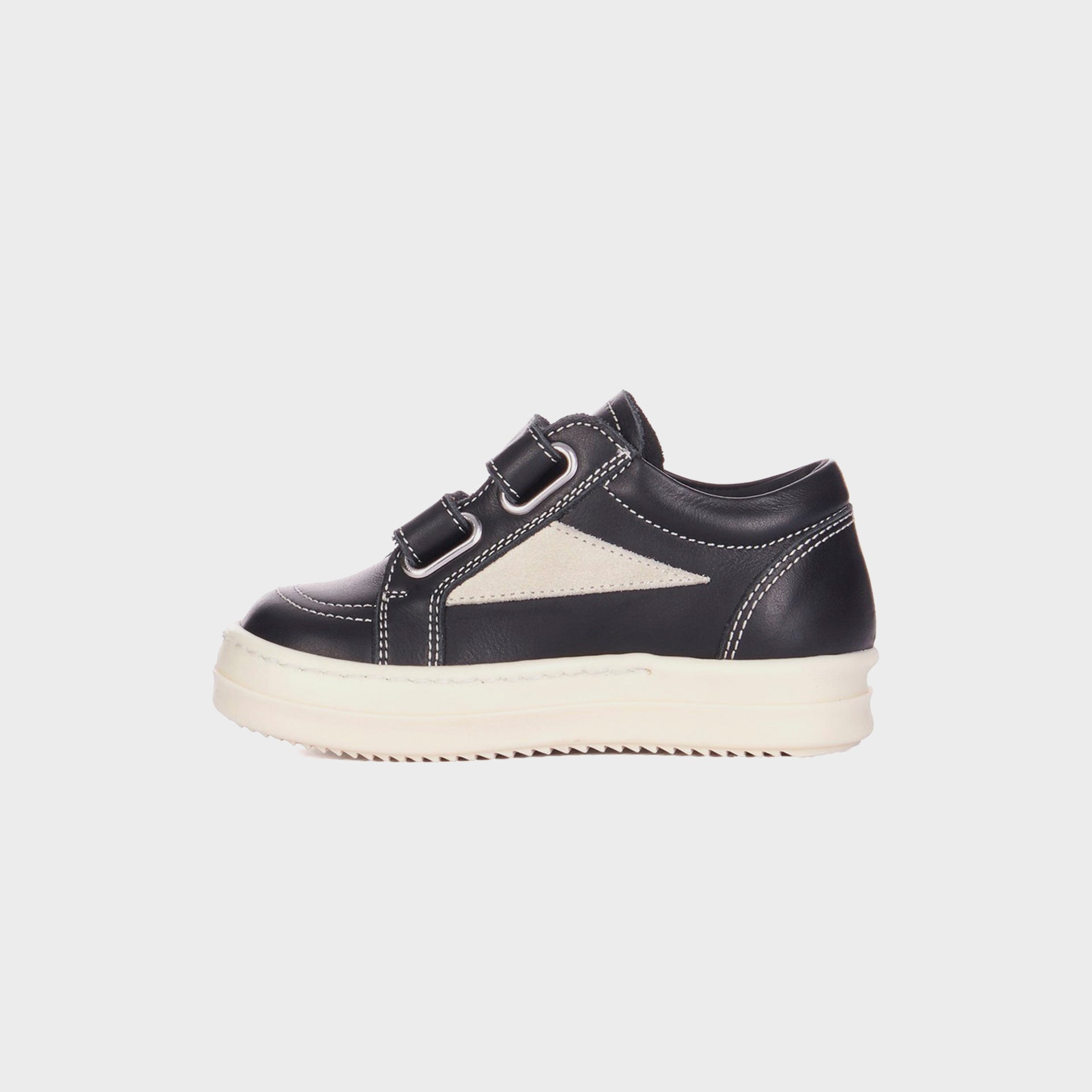 Rick Owens Baby Vintage Sneakers Scarpe in Pelle - Black / Milk / Milk