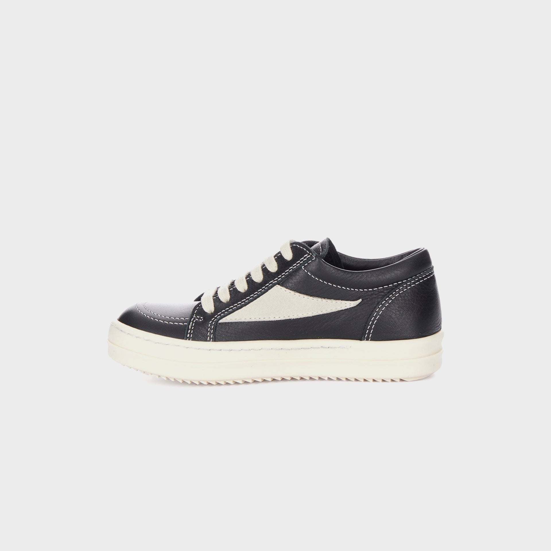 Rick Owens Kids Vintage Sneakers Scarpe in Pelle - Black / Milk / Milk