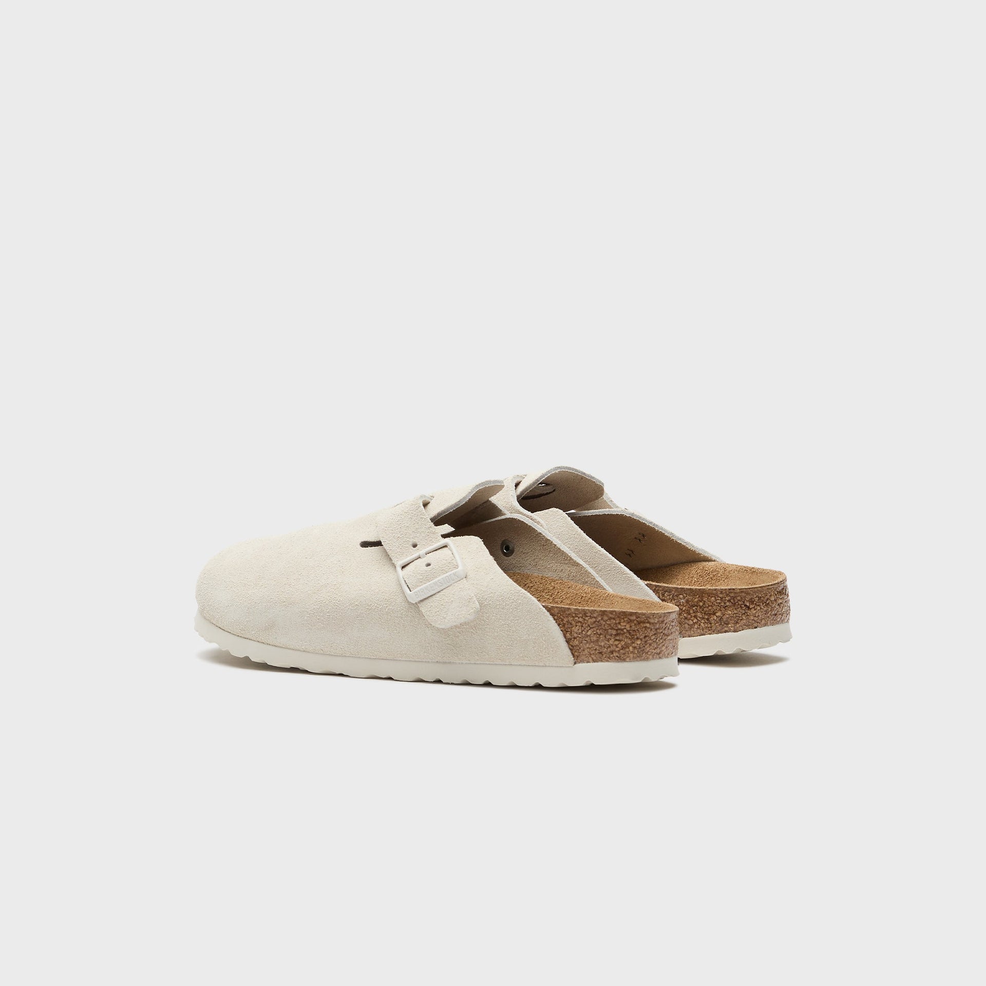 Birkenstock Boston SFB Antique - White Suede