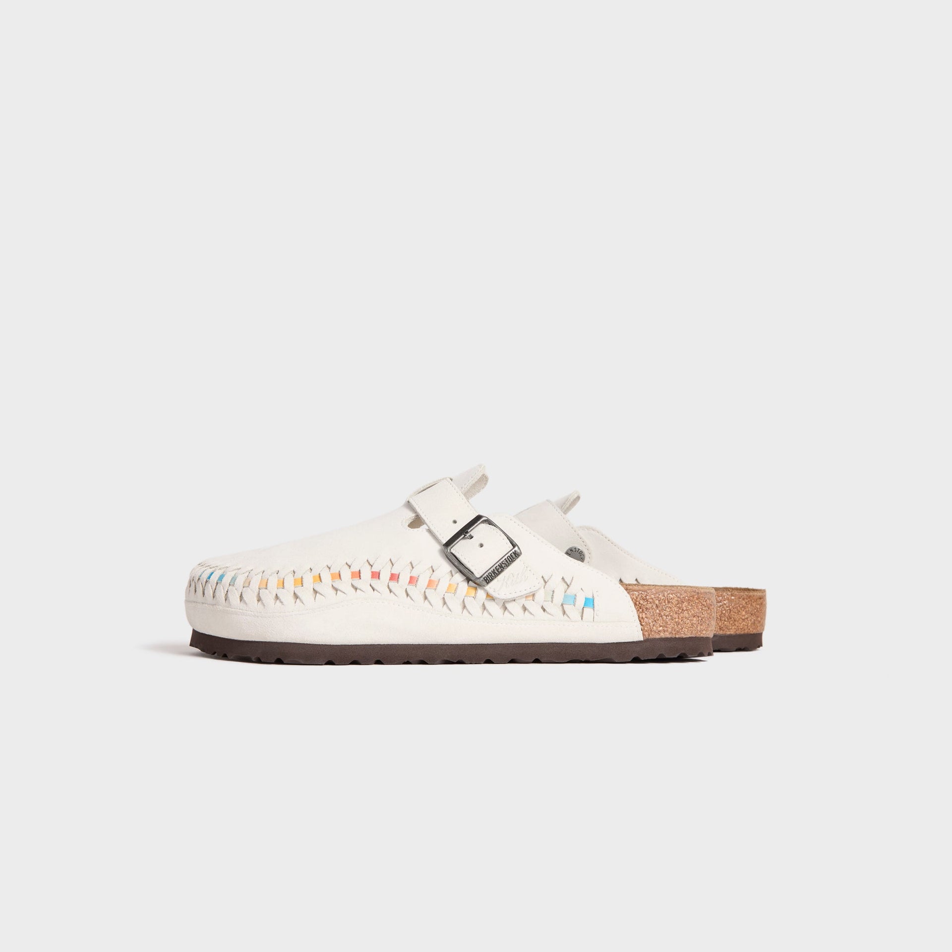 Kith for Birkenstock WMNS Suede Boston Braided - Antique White / Tie Dye