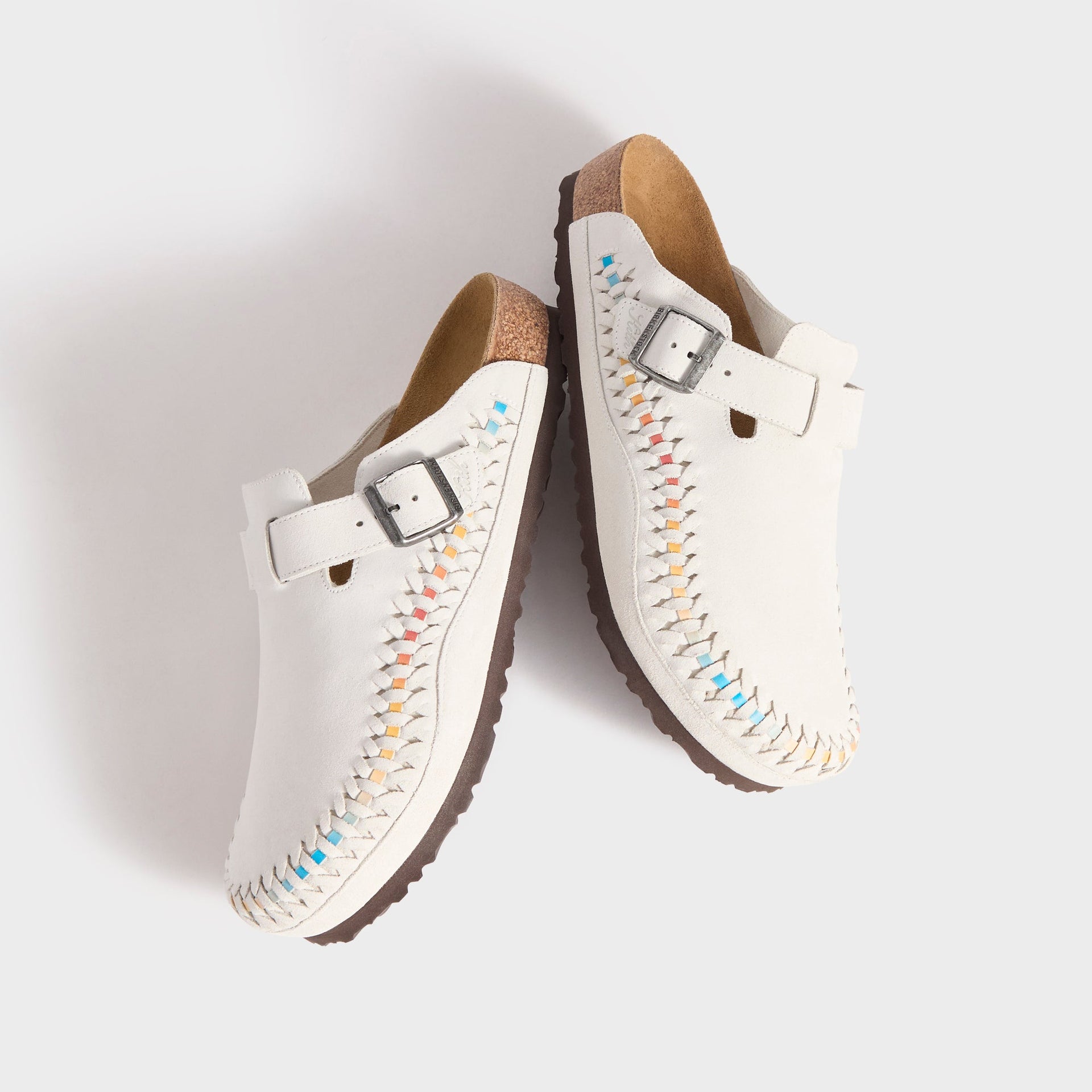 Kith for Birkenstock WMNS Suede Boston Braided - Antique White / Tie Dye