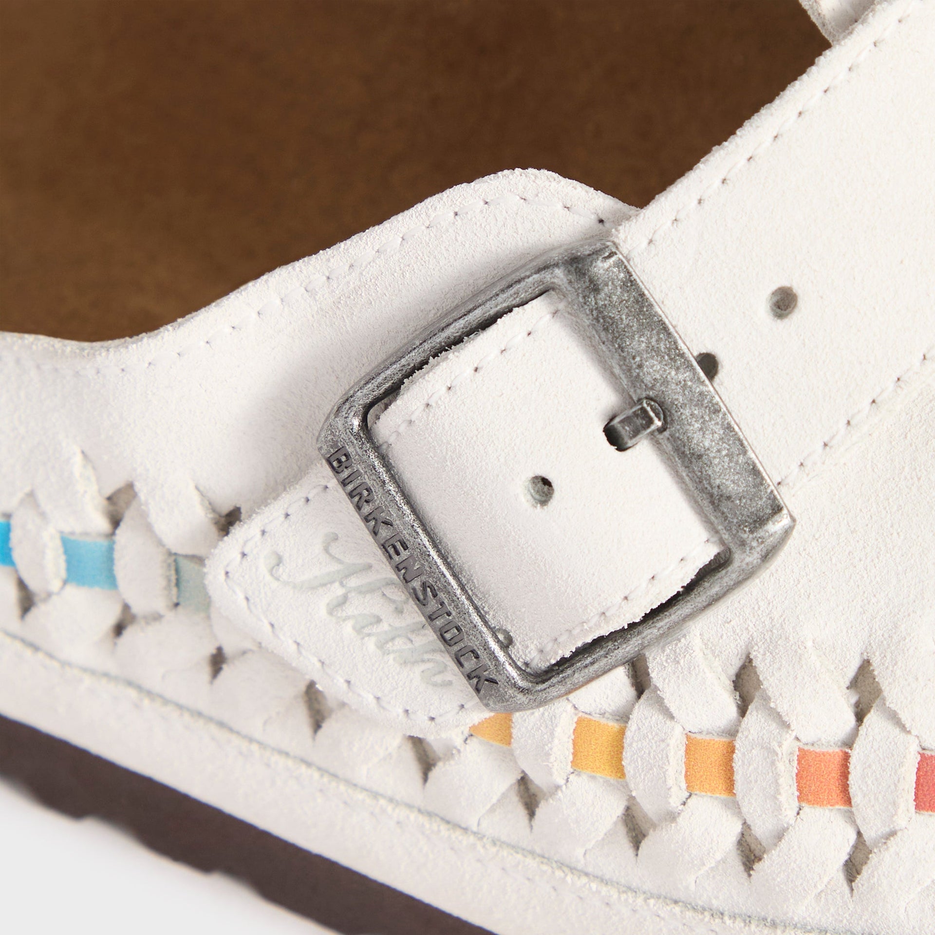 Kith for Birkenstock WMNS Suede Boston Braided - Antique White / Tie Dye