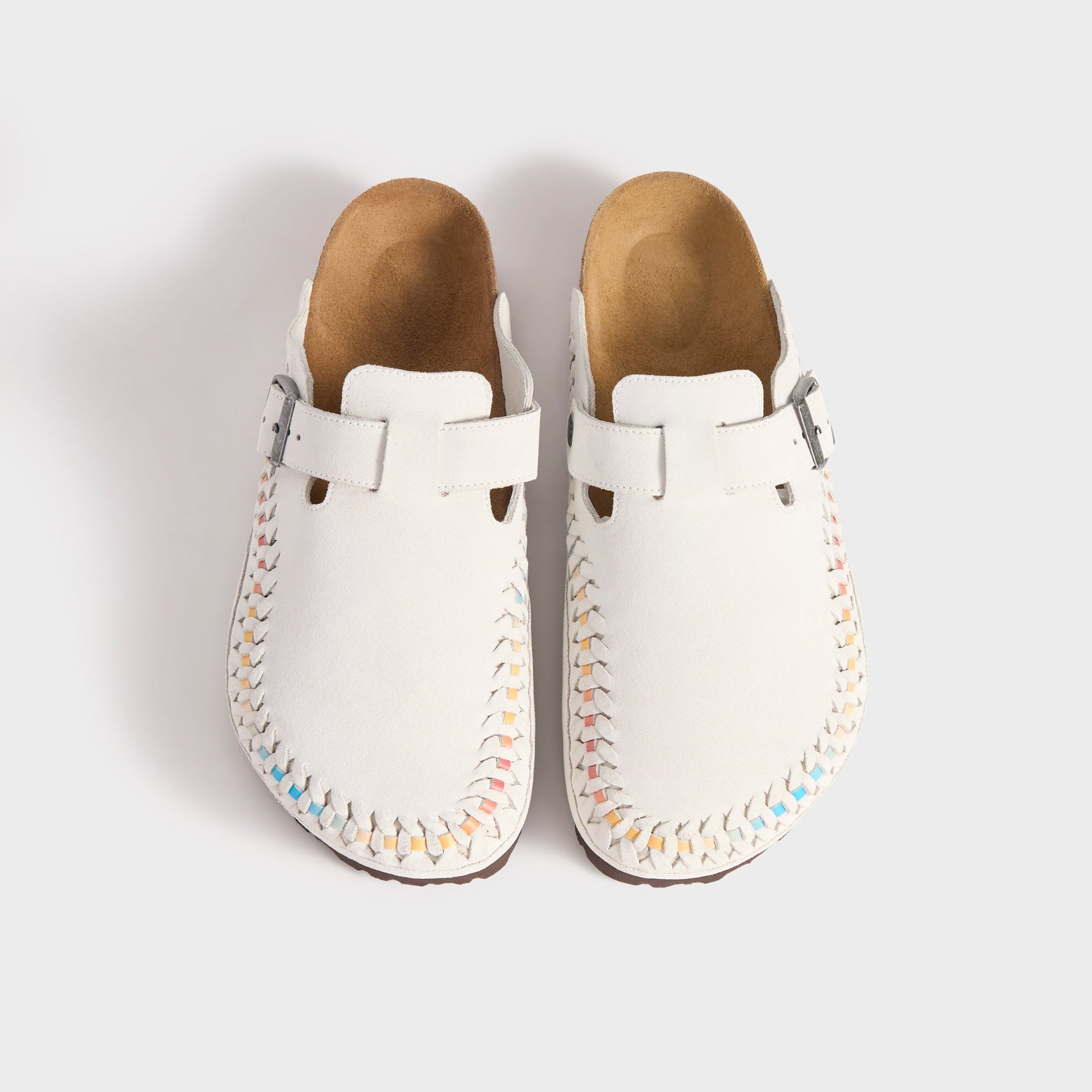 Kith for Birkenstock WMNS Suede Boston Braided - Antique White / Tie Dye