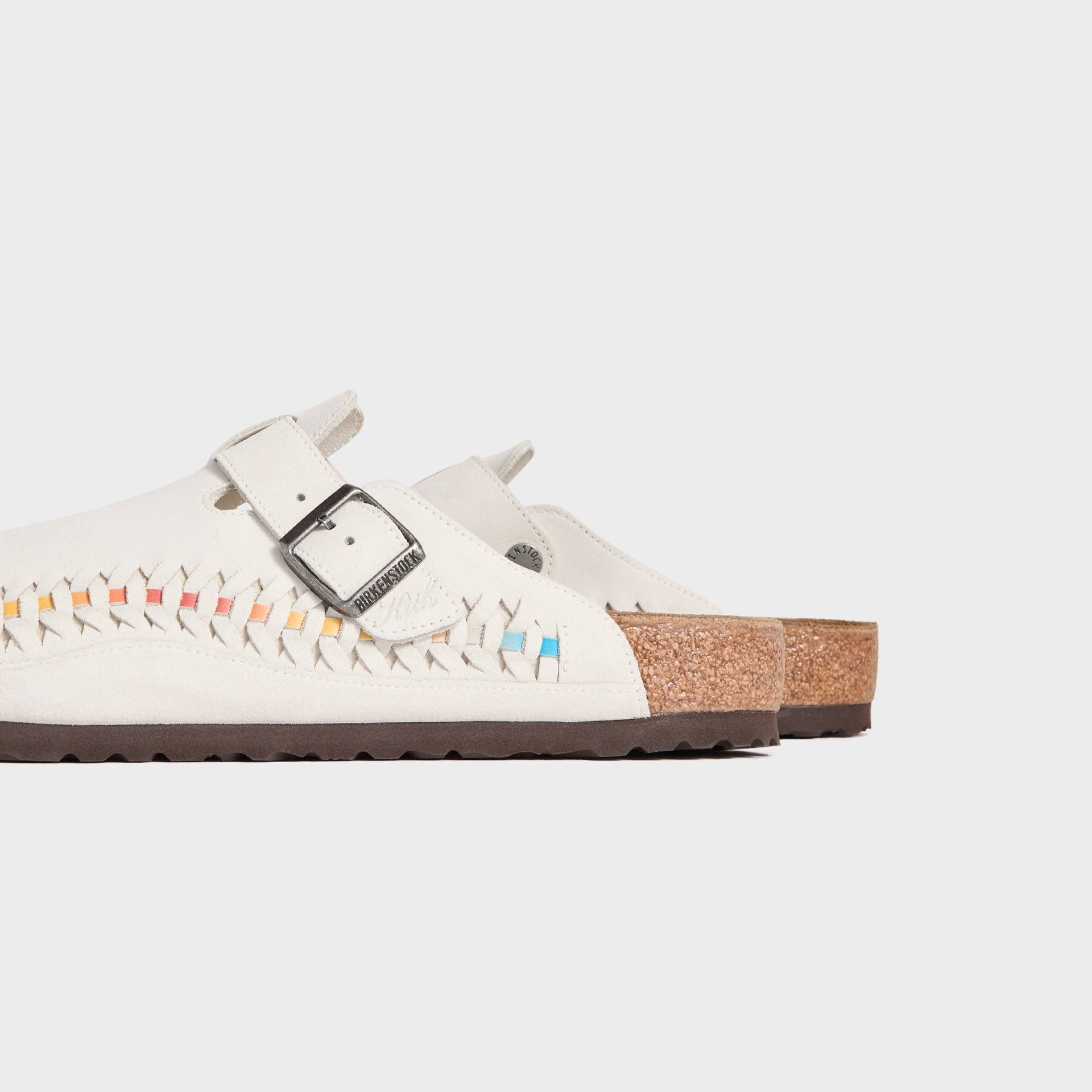 Kith for Birkenstock WMNS Suede Boston Braided - Antique White / Tie Dye