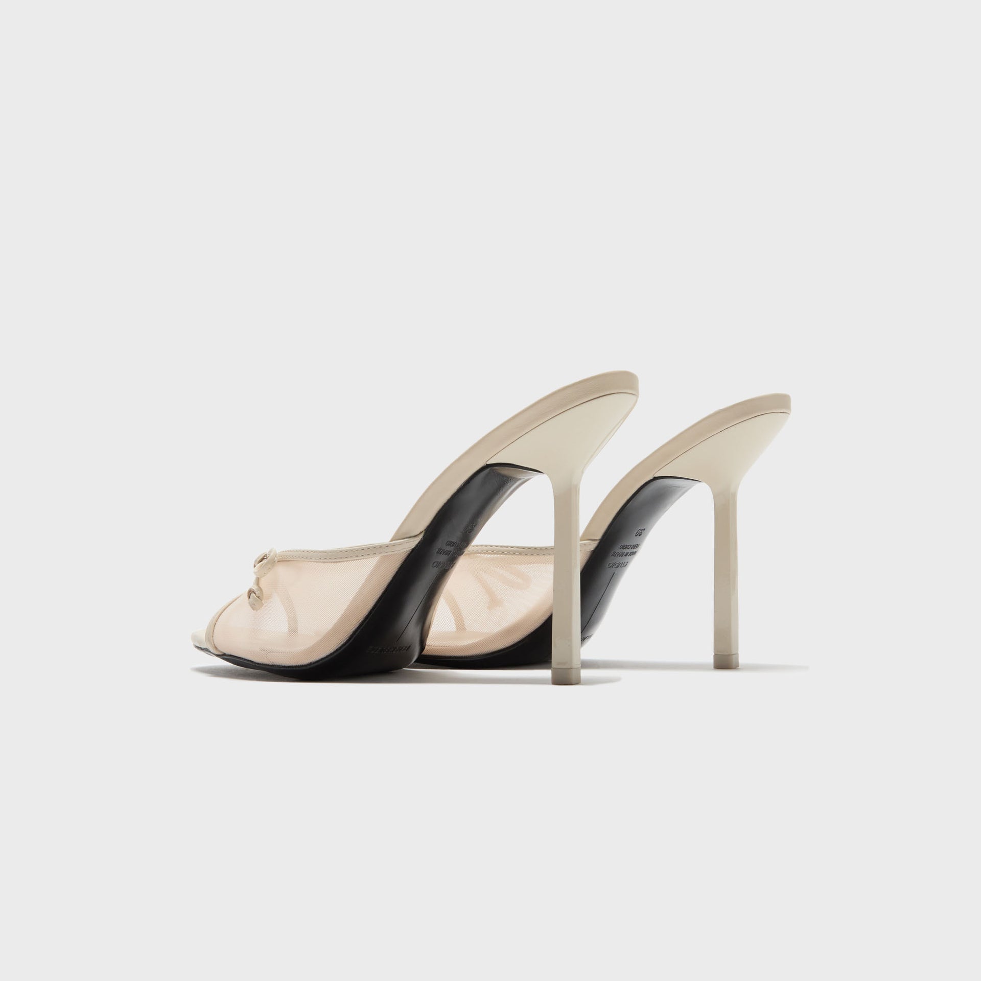 Black Suede Studio Luna 100 Slipper Mule - Swan Mesh