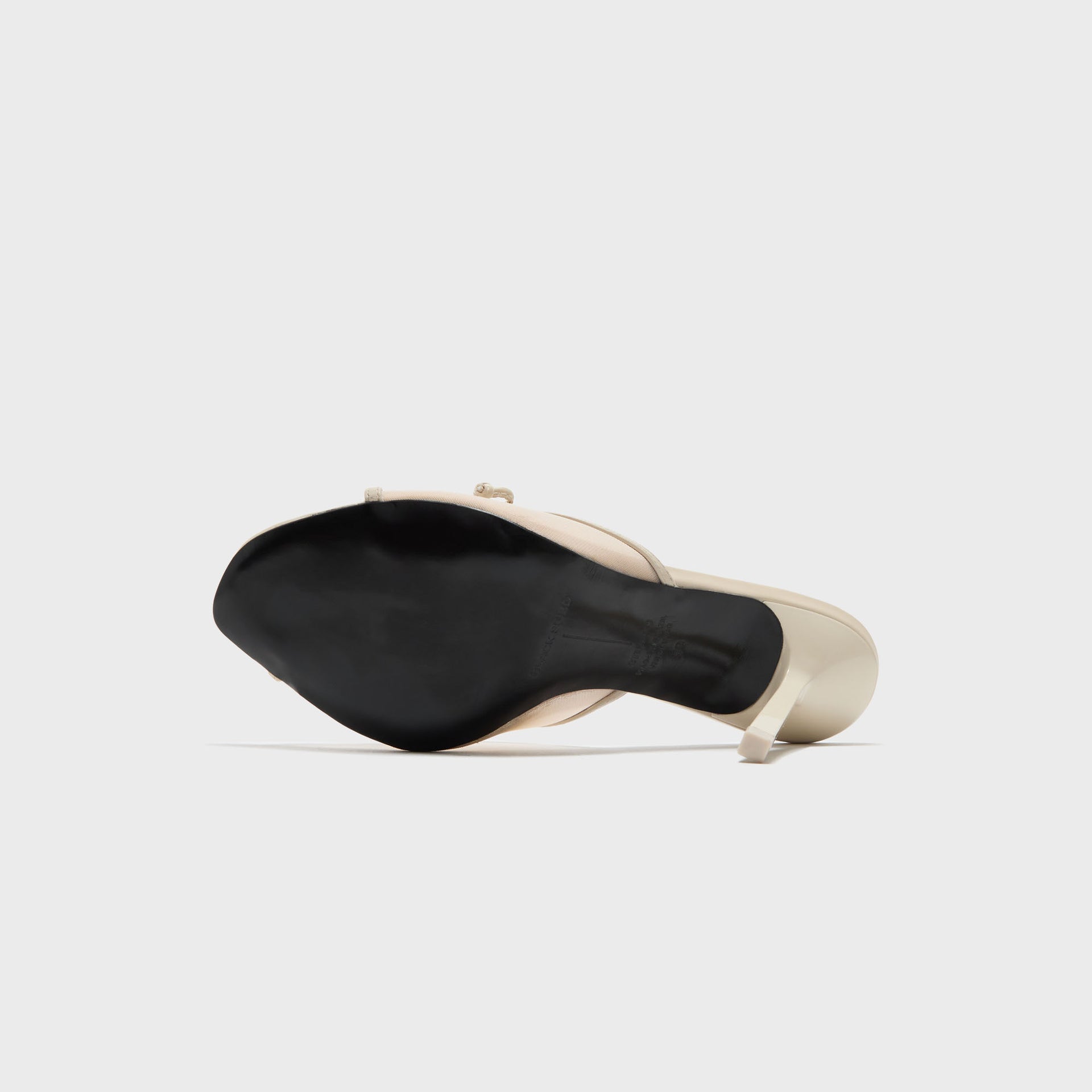 Black Suede Studio Luna 100 Slipper Mule - Swan Mesh