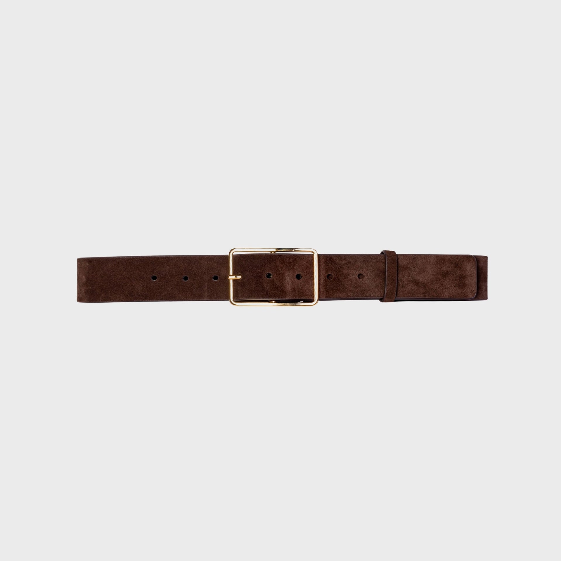 Black Suede Studio Mija Belt - Brown Suede