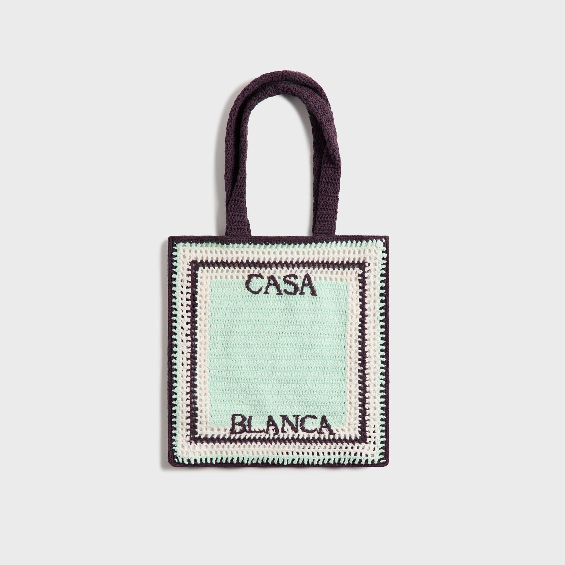 Casablanca Sporty Crochet Bag - Aubergine