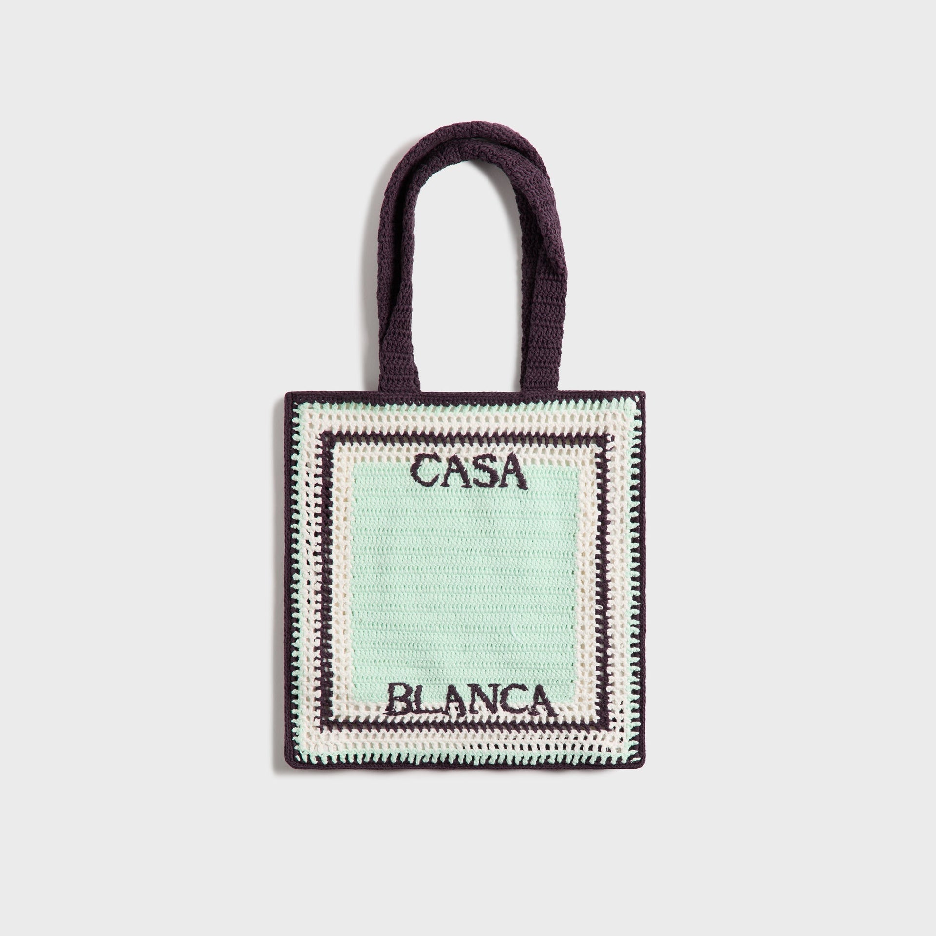 Casablanca Sporty Crochet Bag - Aubergine