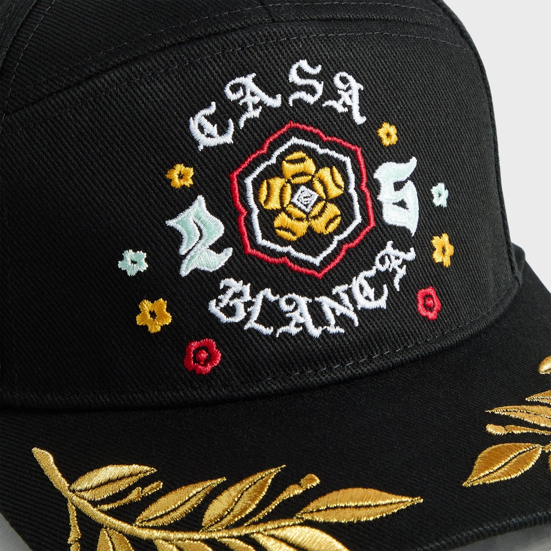 Casablanca Emblem Laurel Embroidered Cap - Black