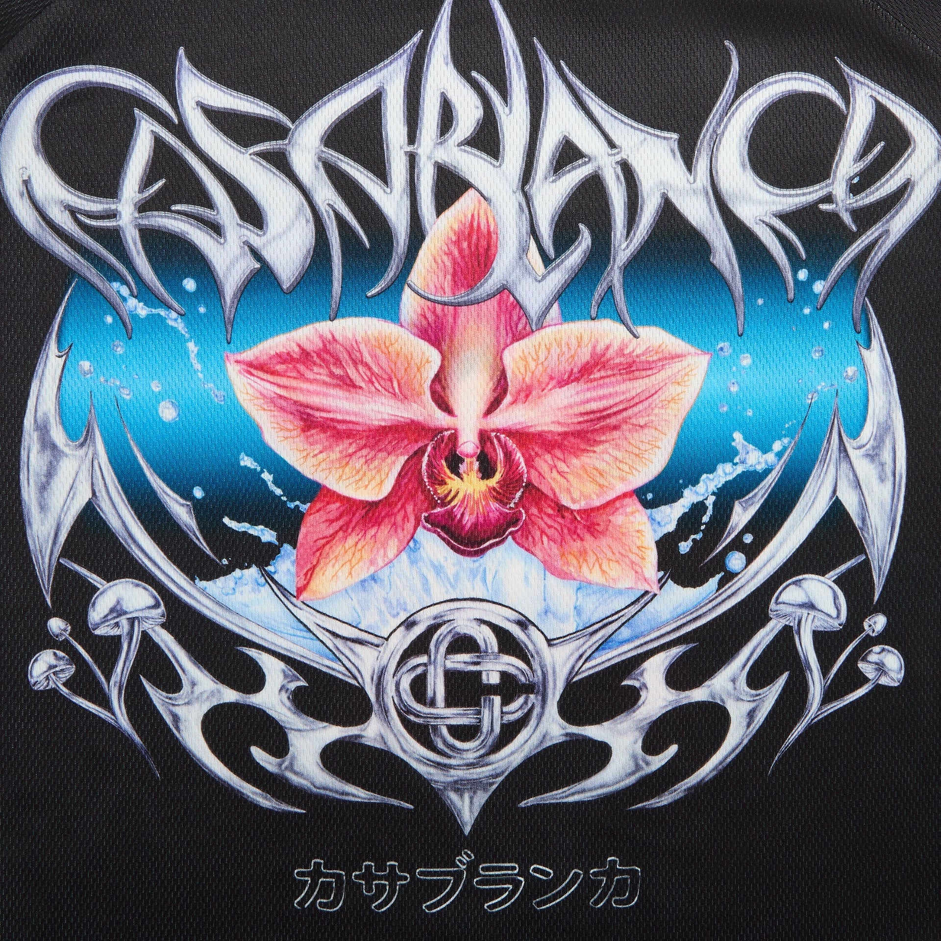 Casablanca Long Sleeve Football Tee - Black