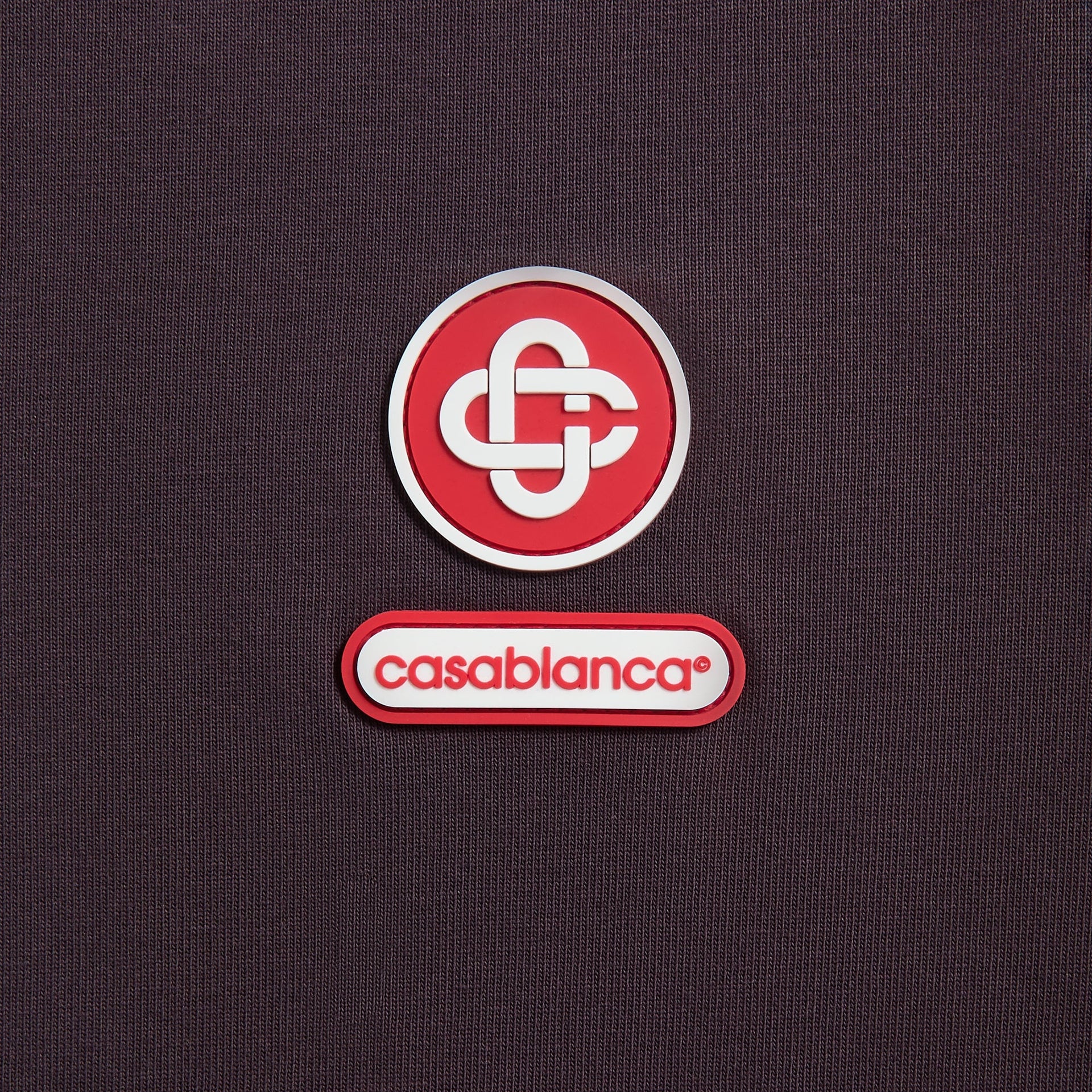 Casablanca Printed Logo Tee - Aubergine