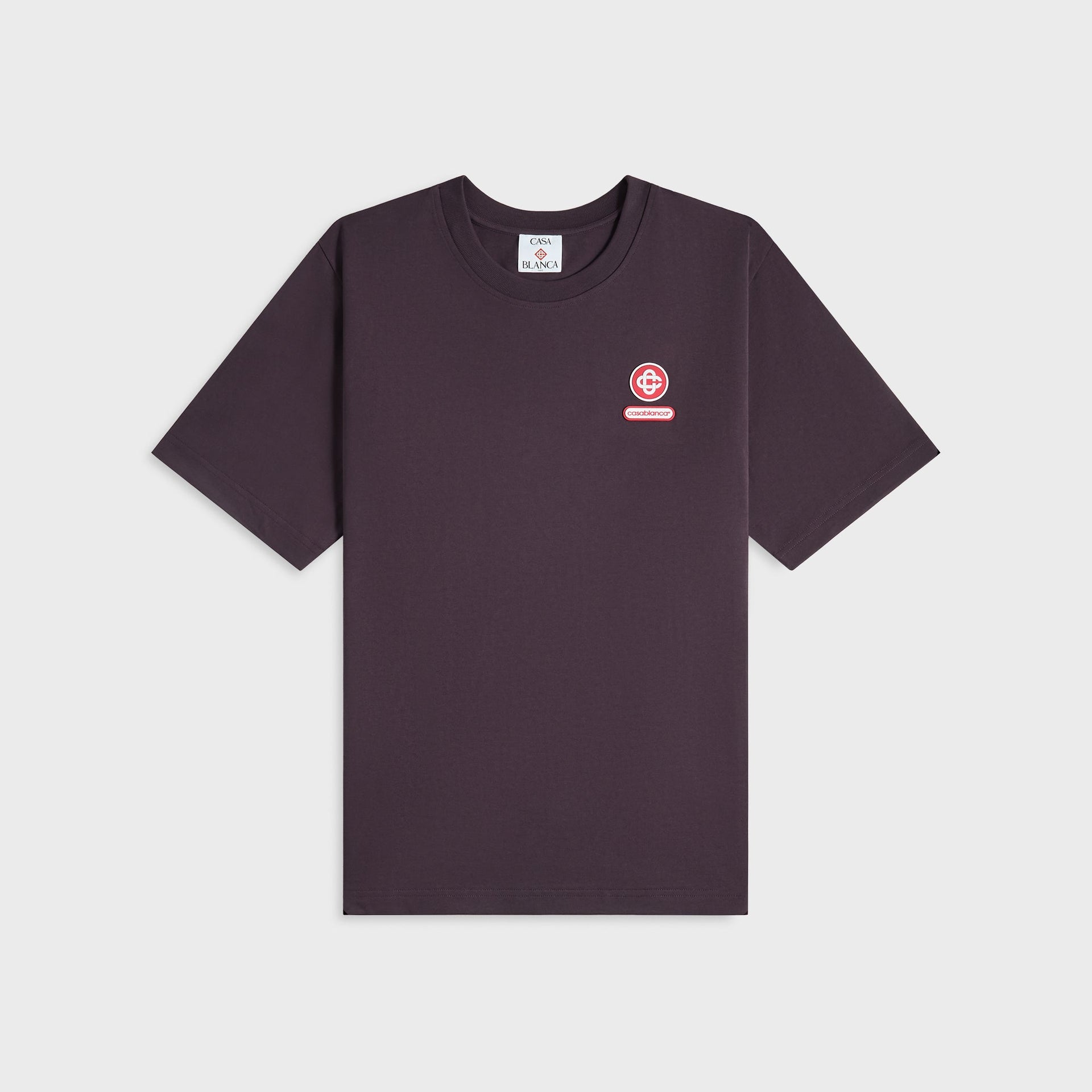 Casablanca Printed Logo Tee - Aubergine