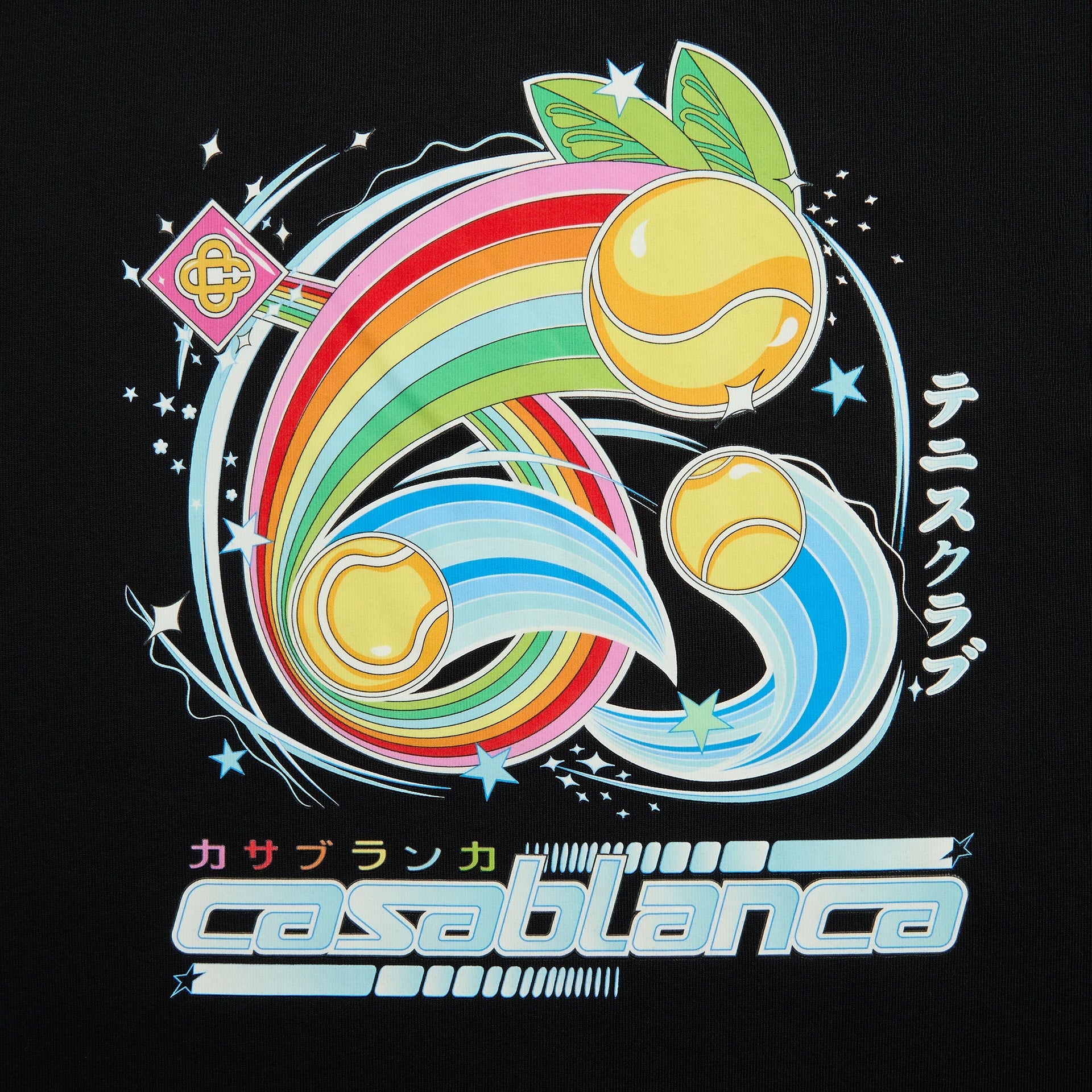 Casablanca Manga Tennis Ball Tee - Black