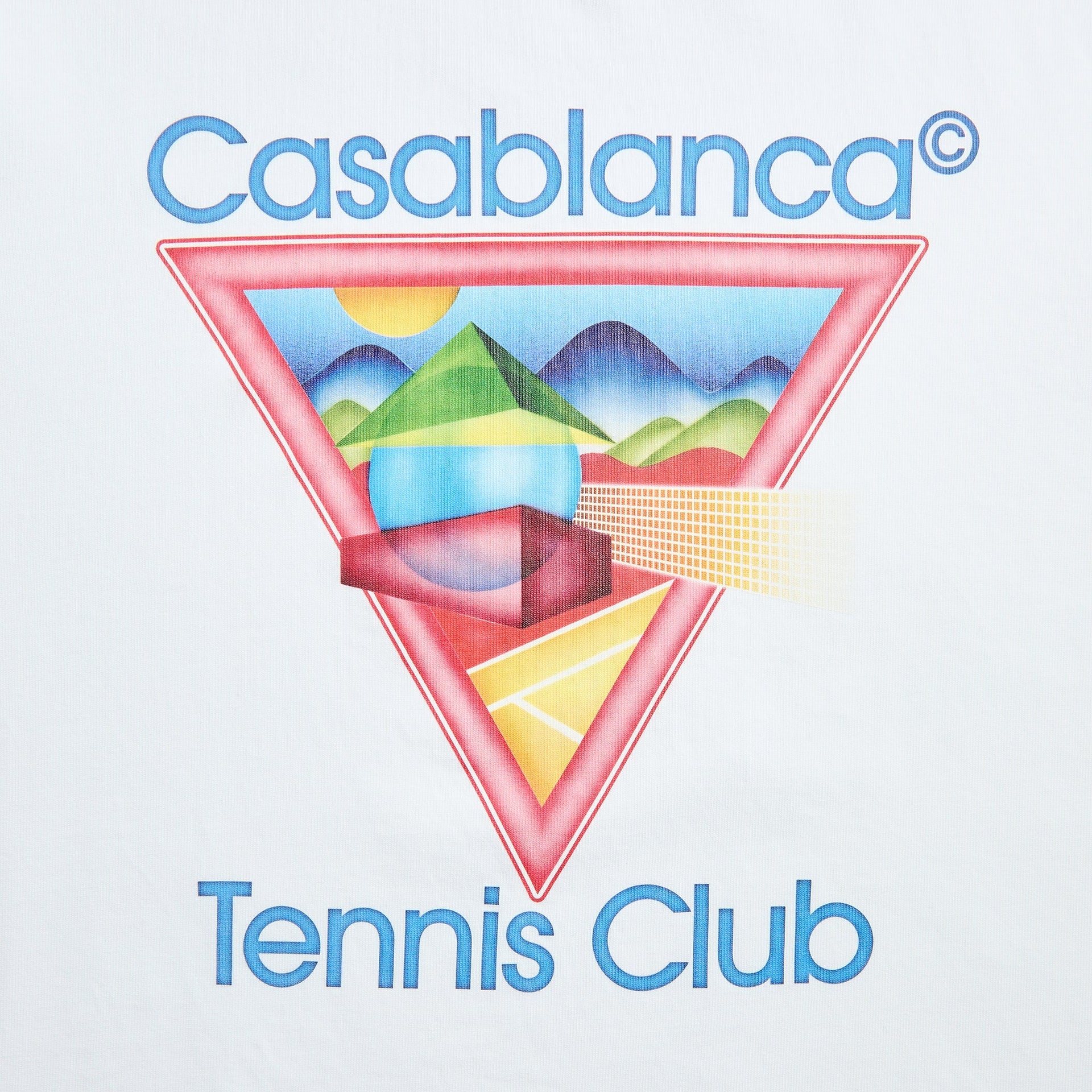Casablanca Tennis Club Icon Printed Tee in White
