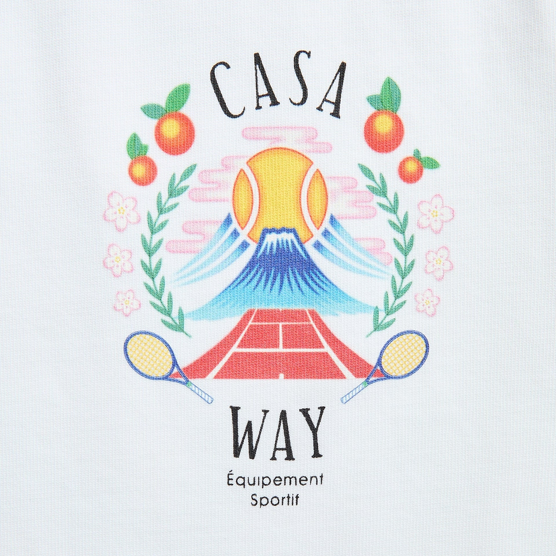Casablanca Casa Way Mountain Printed Tee in White