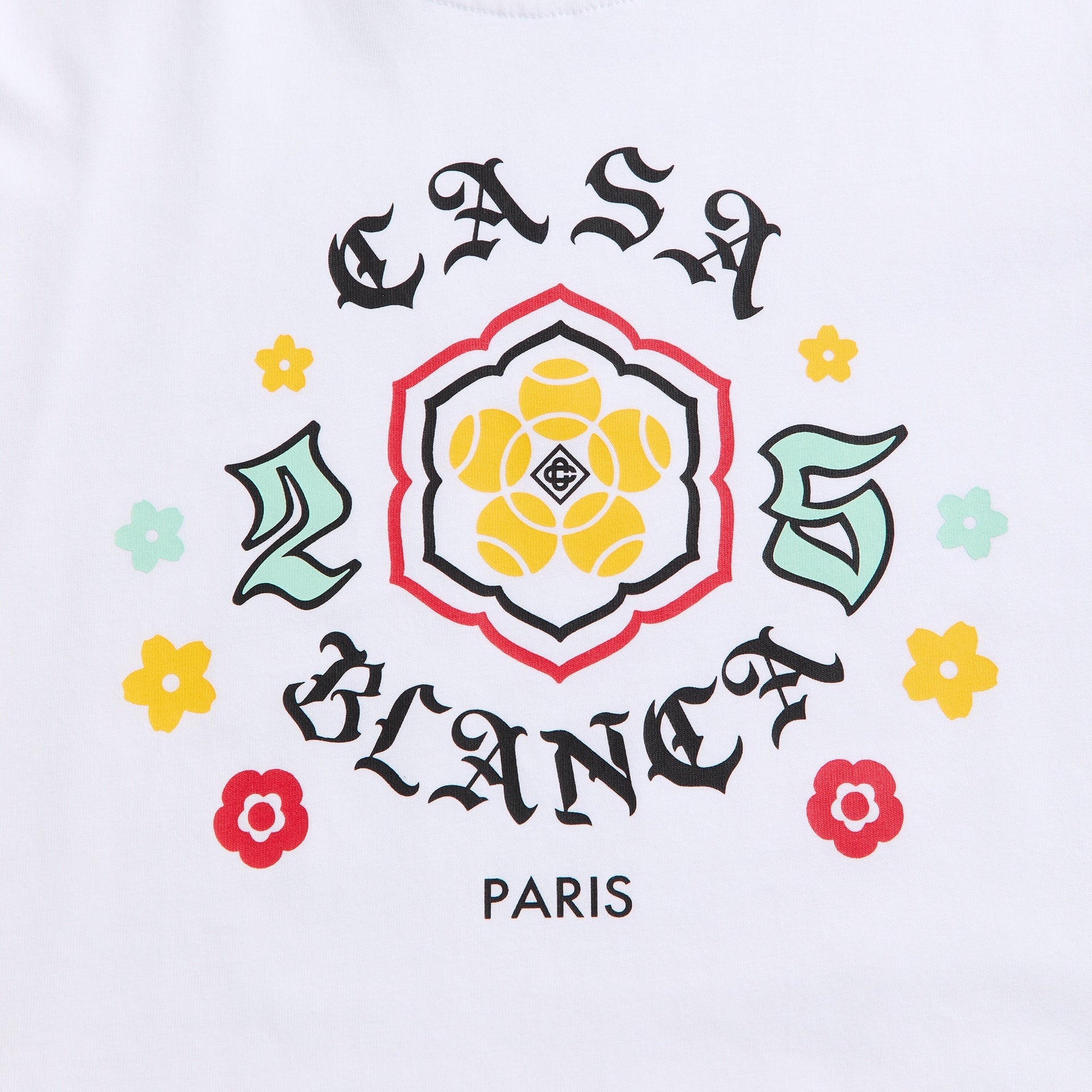 Casablanca Bosozoku Printed Fitted Tee - White