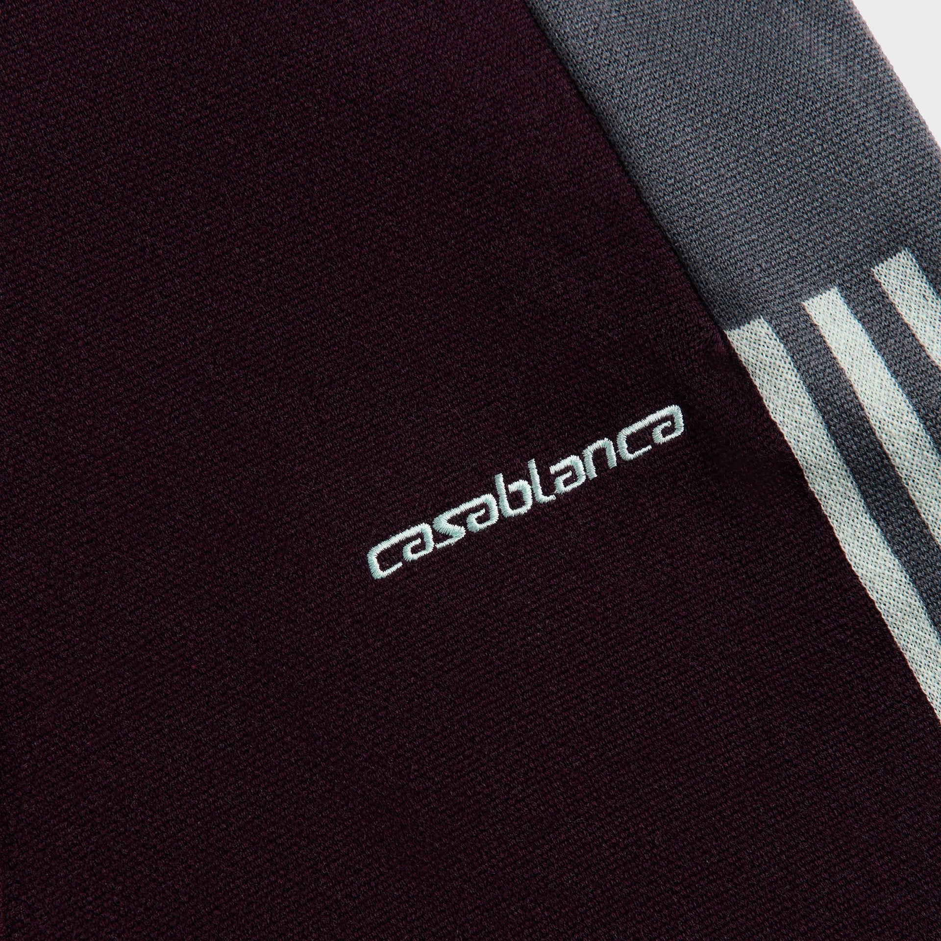 Casablanca Diagonal Sporty Trousers - Merino Aubergine