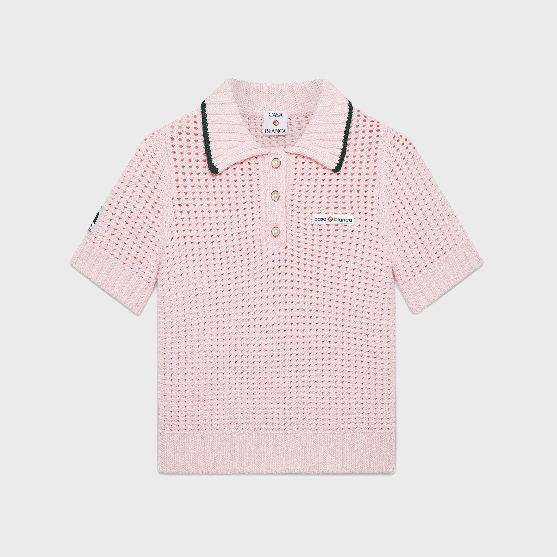 Casablanca Mouline Polo Cotton in Pink