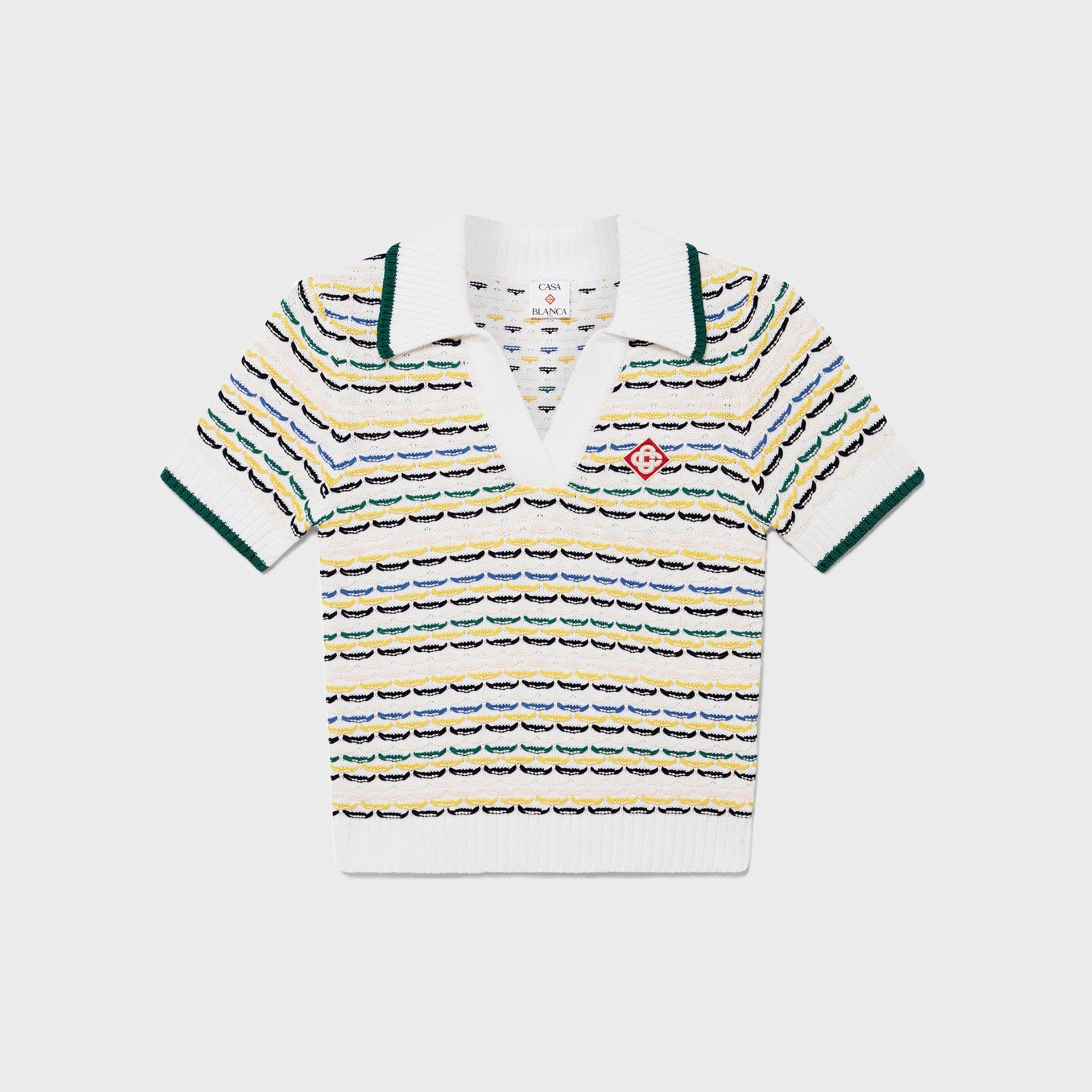 Casablanca Tuck Stitch Polo in Multi