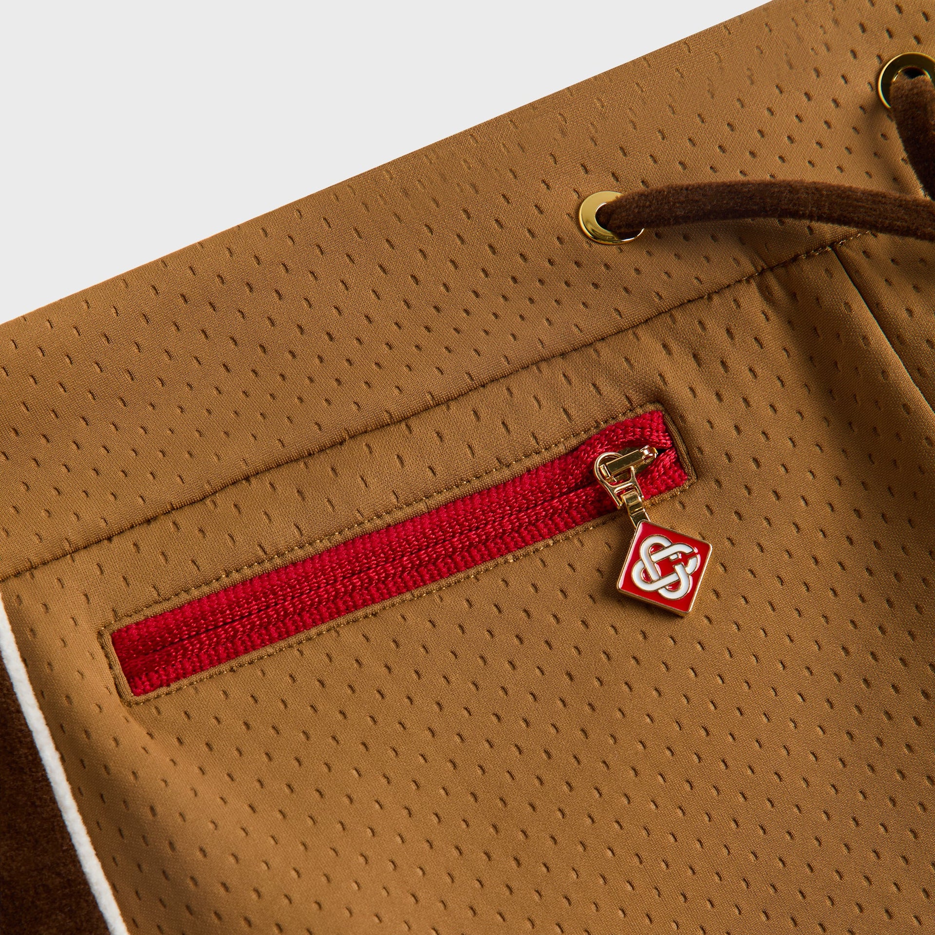 Casablanca Chenille Panelled Track Pant in Beige