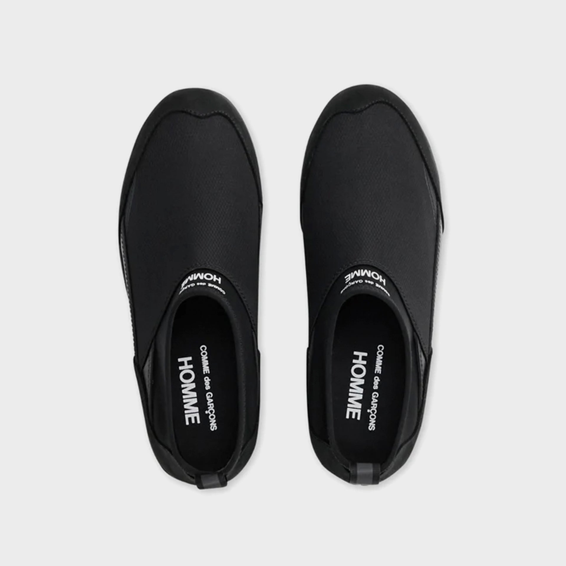 CDG Homme Oil Smooth Ripstop Leather Boot - Black