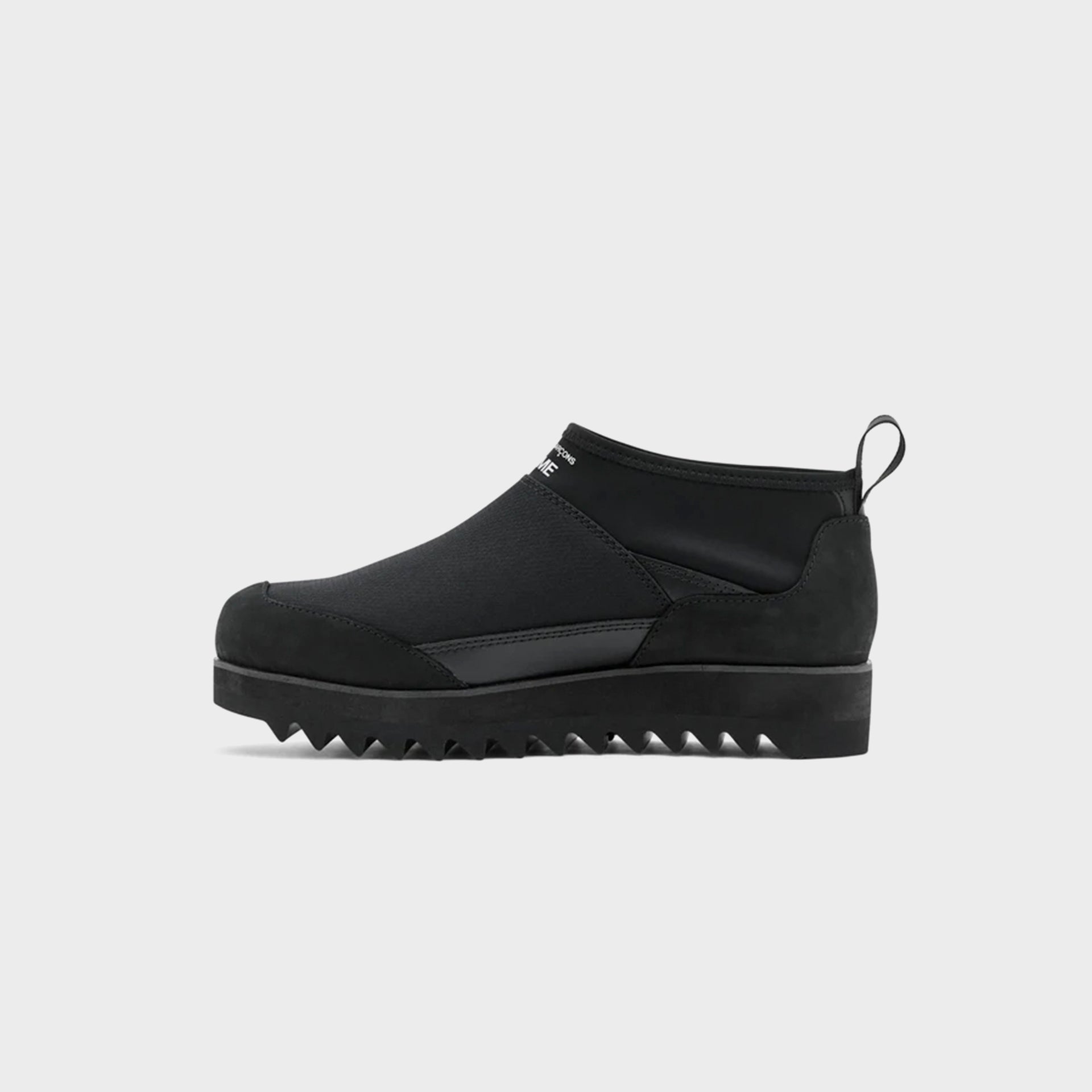 CDG Homme Oil Smooth Ripstop Leather Boot - Black