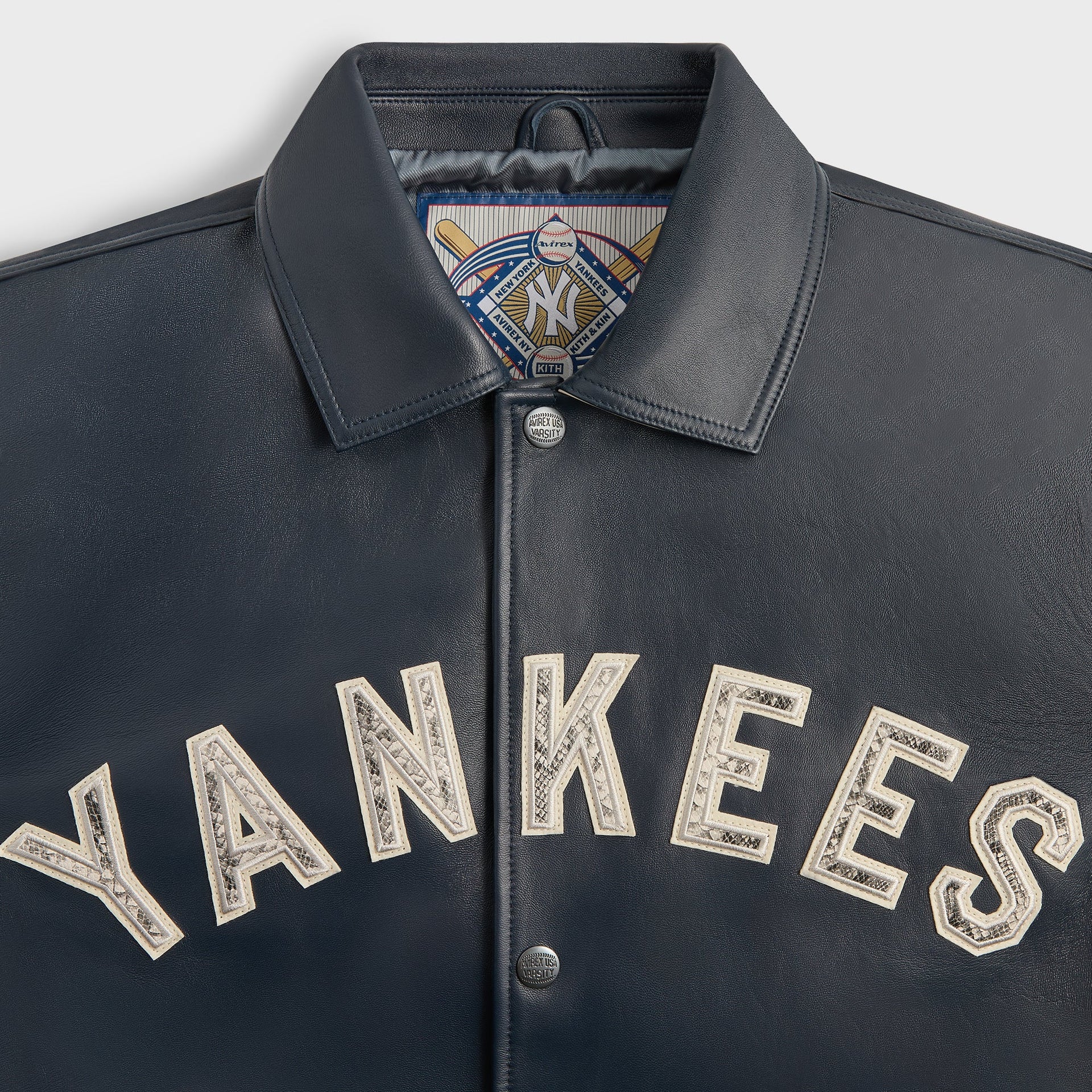 Kith & AVIREX for the New York Yankees Leather Jacket - Nocturnal / Snake