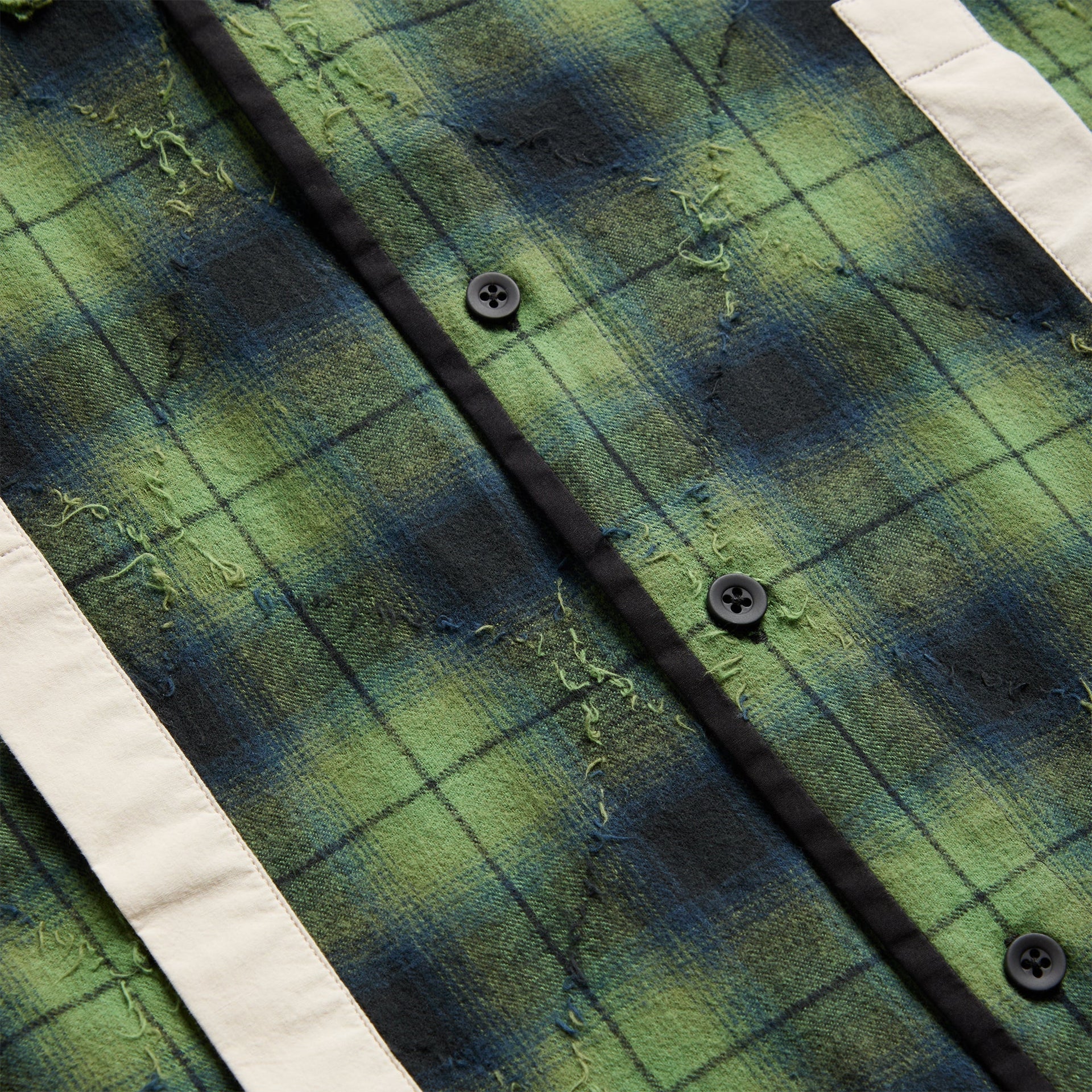 Craig Green Plaid Split Shirt - Green Check