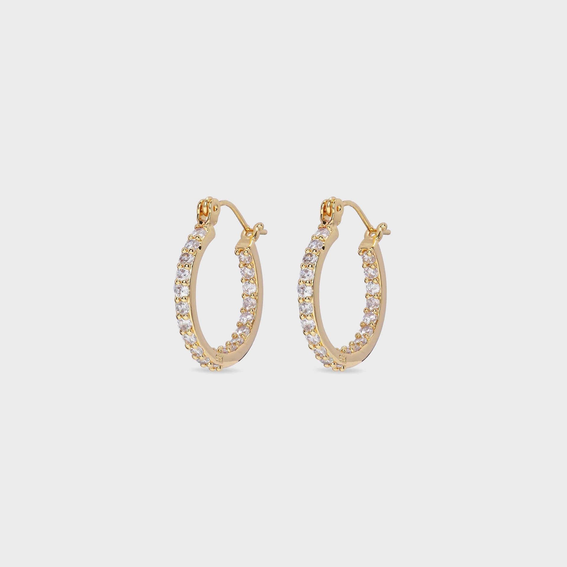 Crystal Haze Serena Small Hoops in Clear