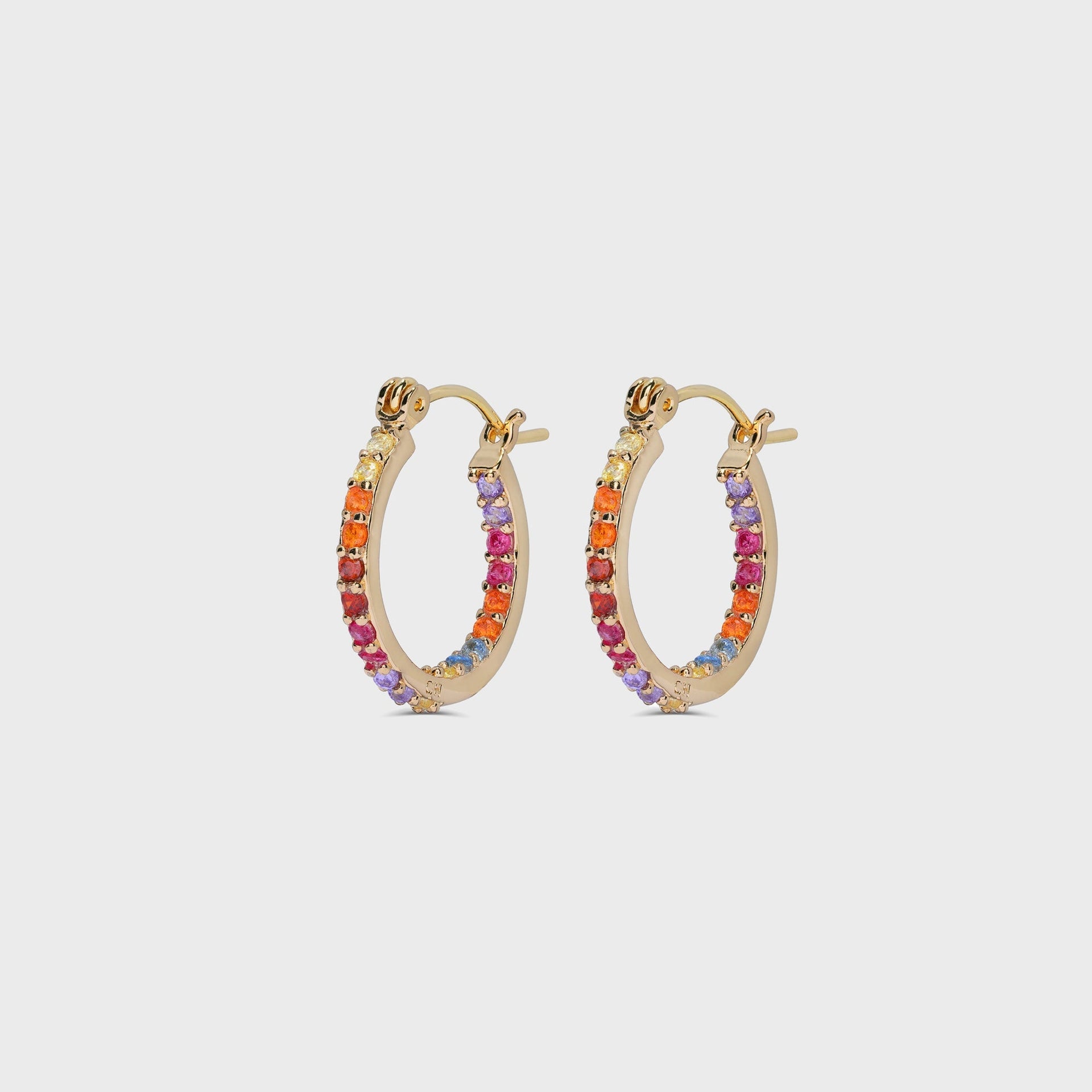 Crystal Haze Serena Small Hoops in Multi