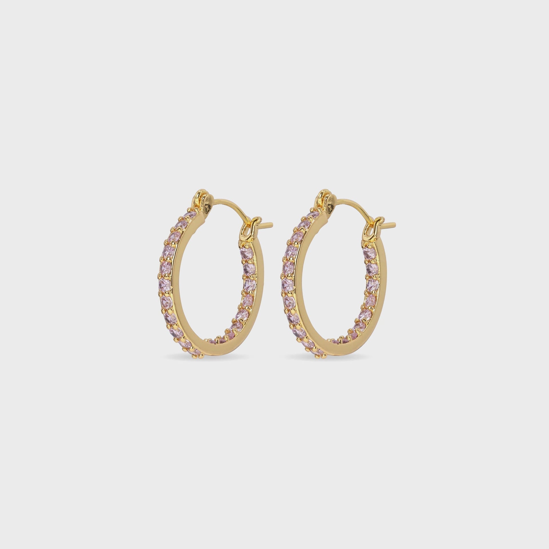 Crystal Haze Serena Small Hoops in Pink