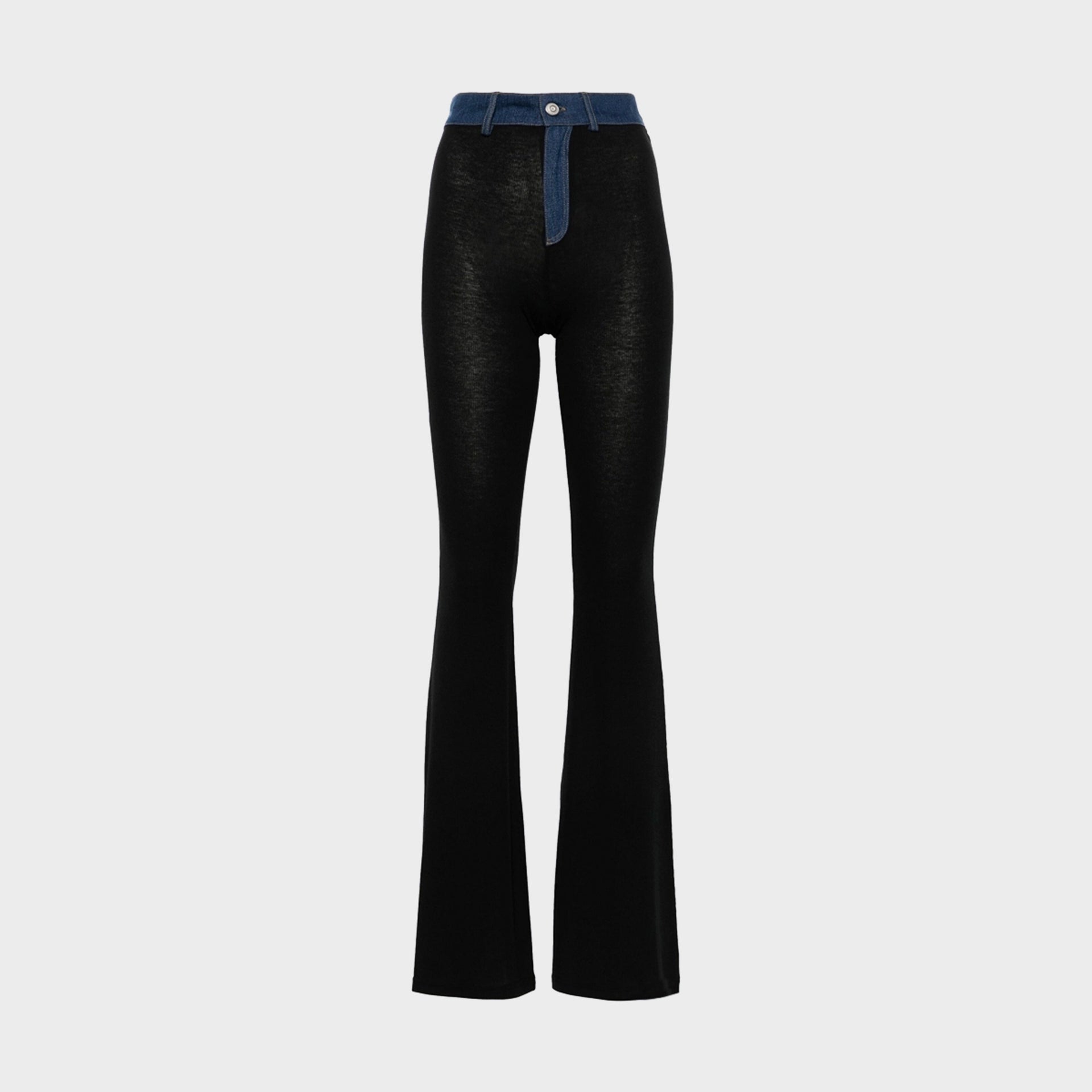 Coperni Second Skin Rib Denim Pants - Black