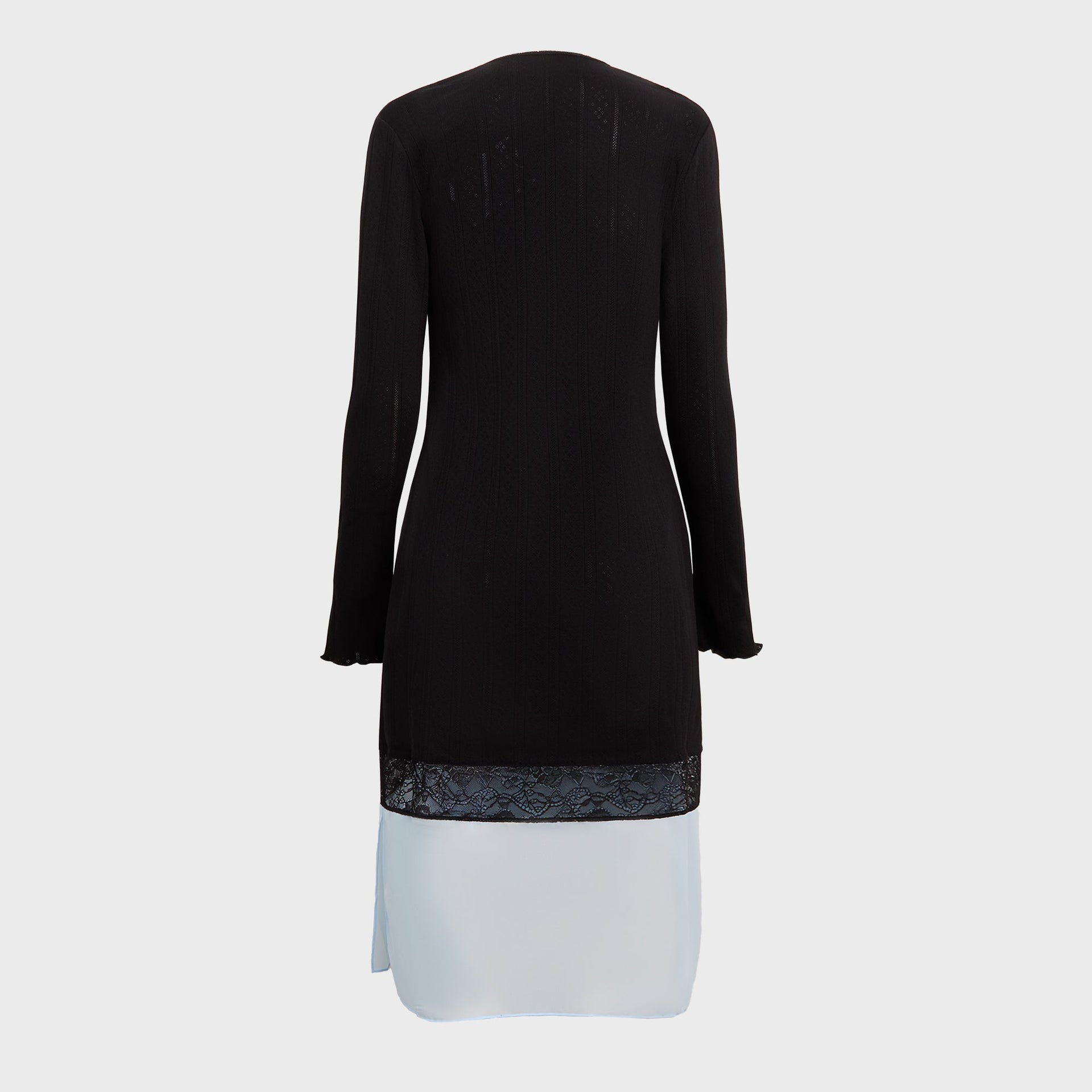 Coperni Lace Trim Midi Dress - Black