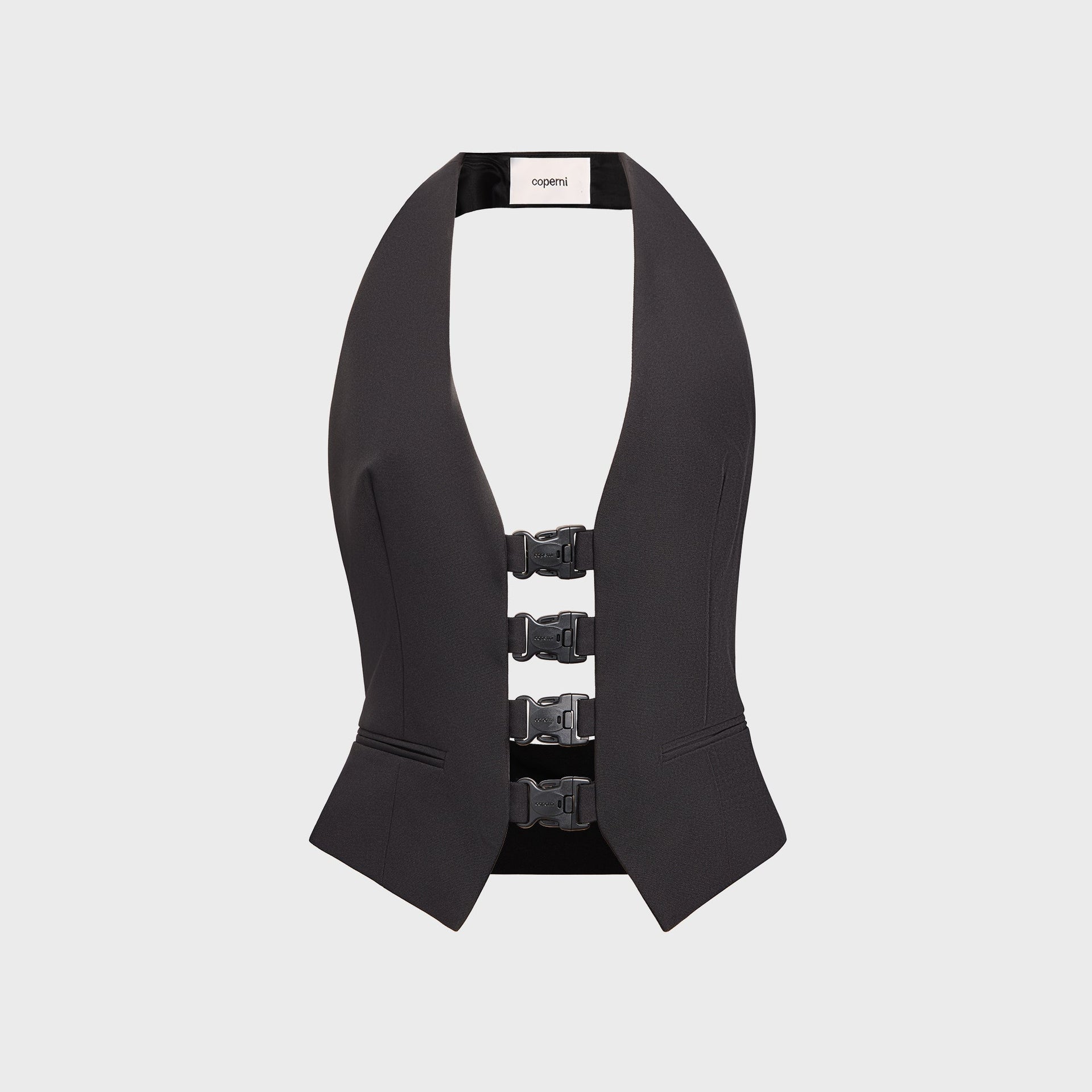 Coperni Technical Buckle Waistcoat in Black