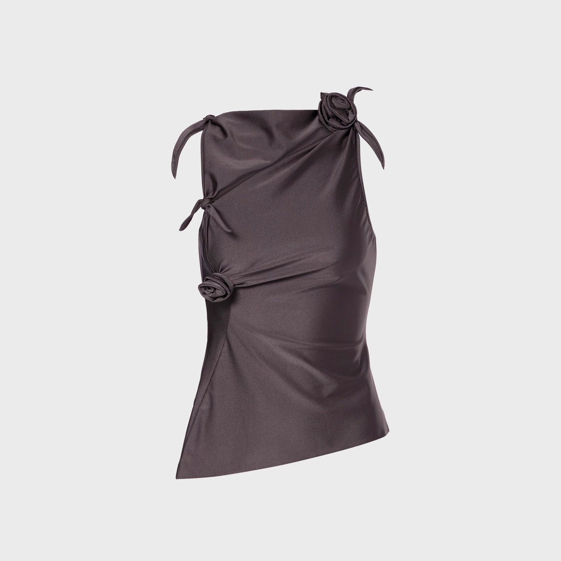 Coperni Asymmetric Flower Top in Petra Grey