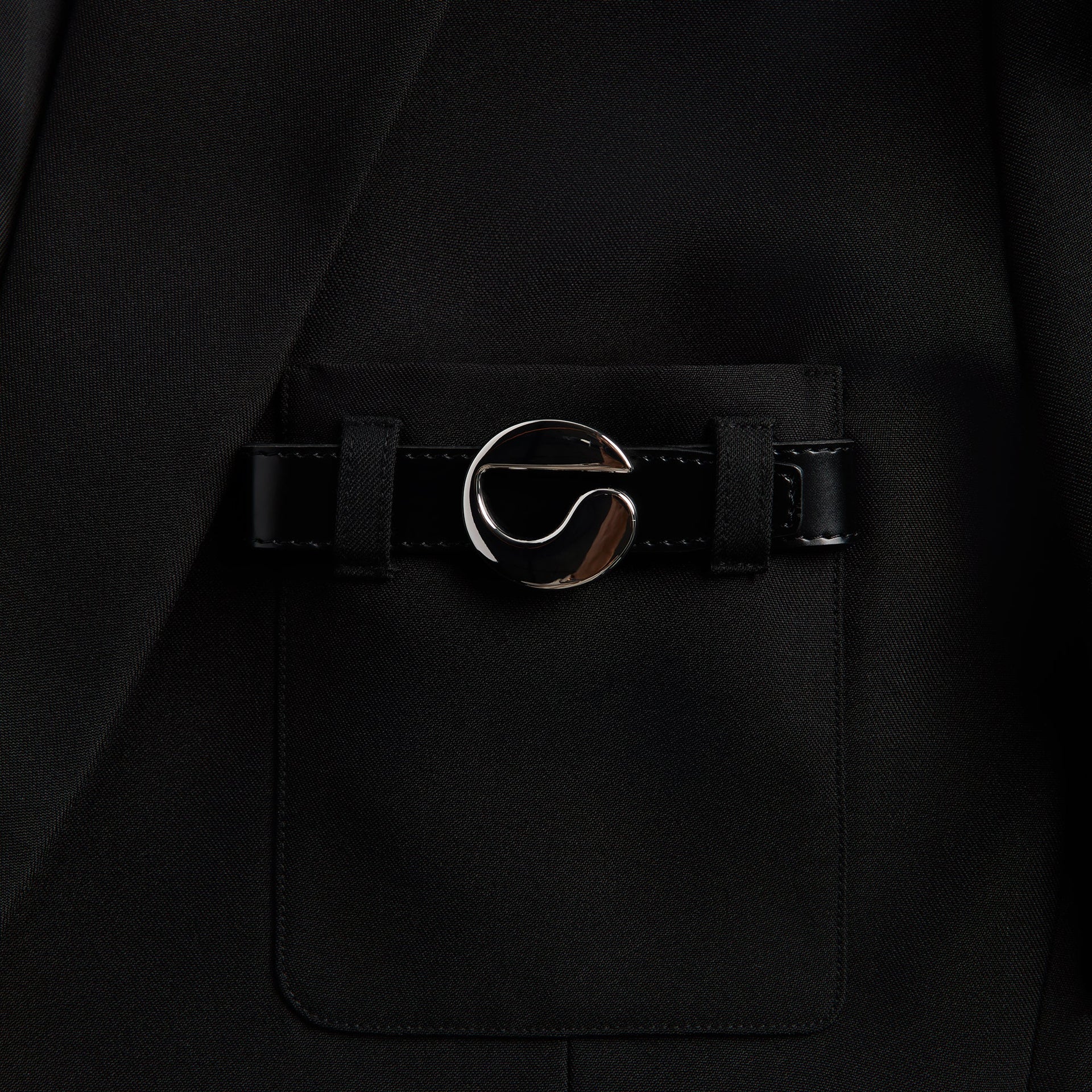 Coperni Belted Pocket Tailored Jacket in Black