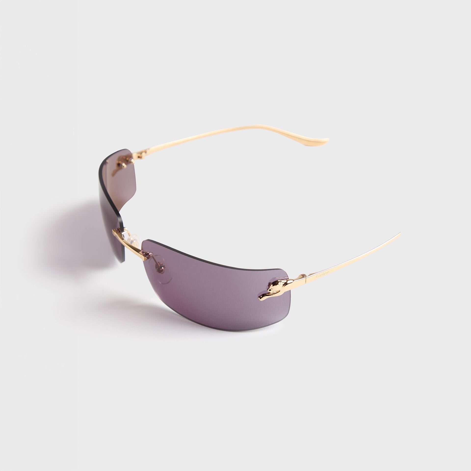 Cartier CT0503Sin001 71 Sunglass Unisex Metal in Gold / Grey