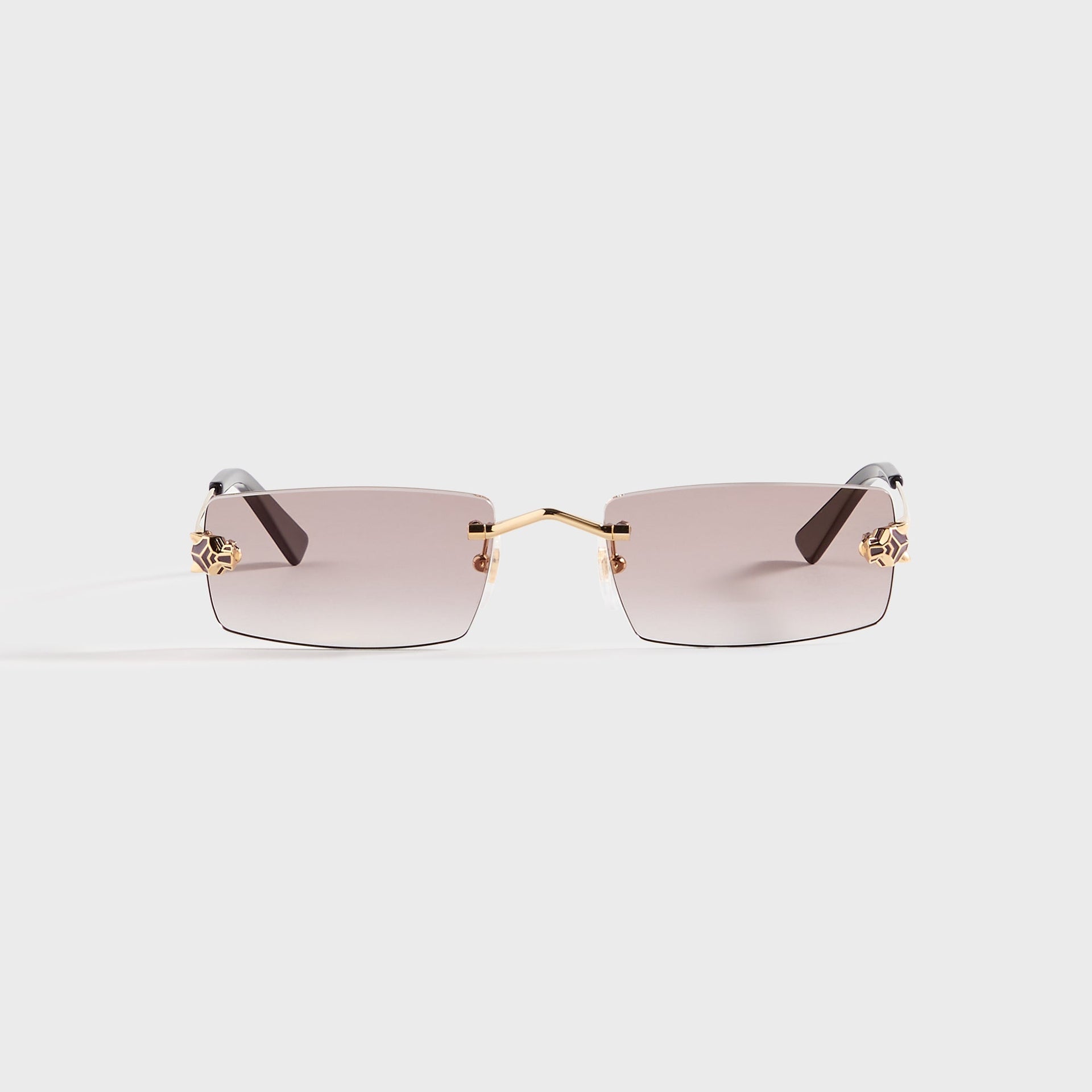 Cartier Rectangle Sunglasses - Gold / Violet