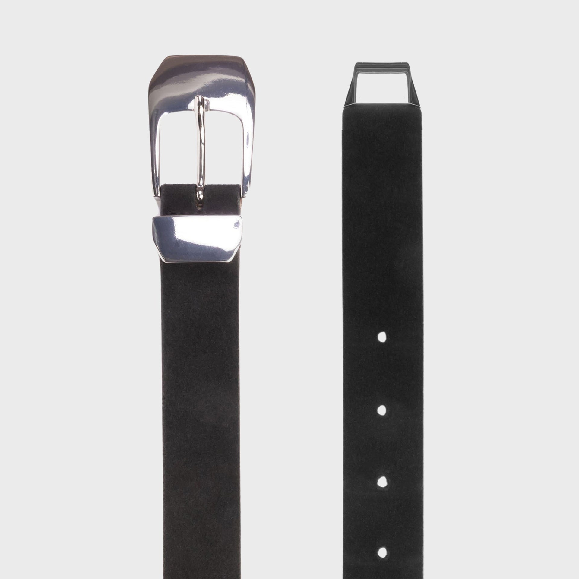 Black Suede Studio Daria Belt in Black Suede