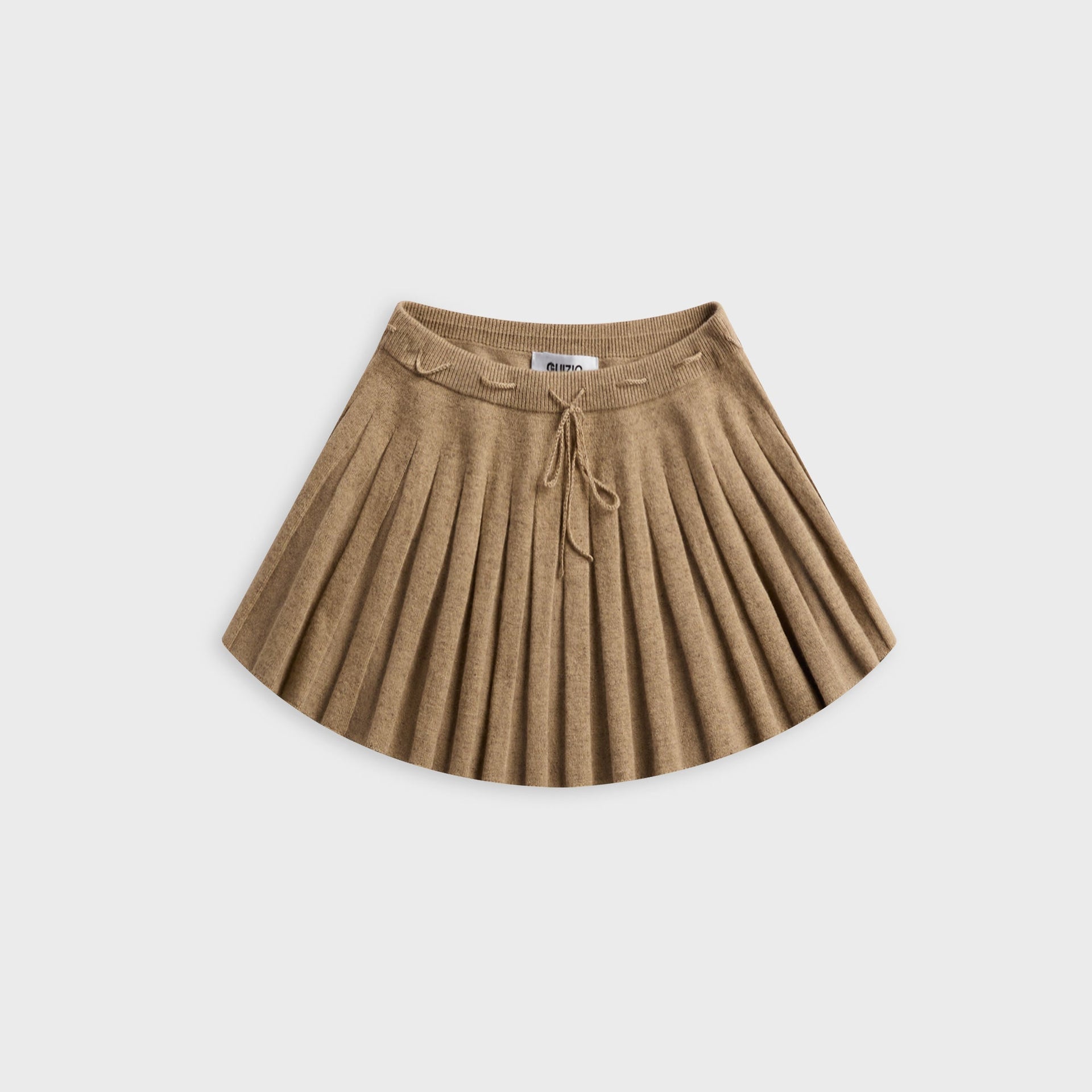 GUIZIO Cable Knit Mini skirt - Warm Taupe